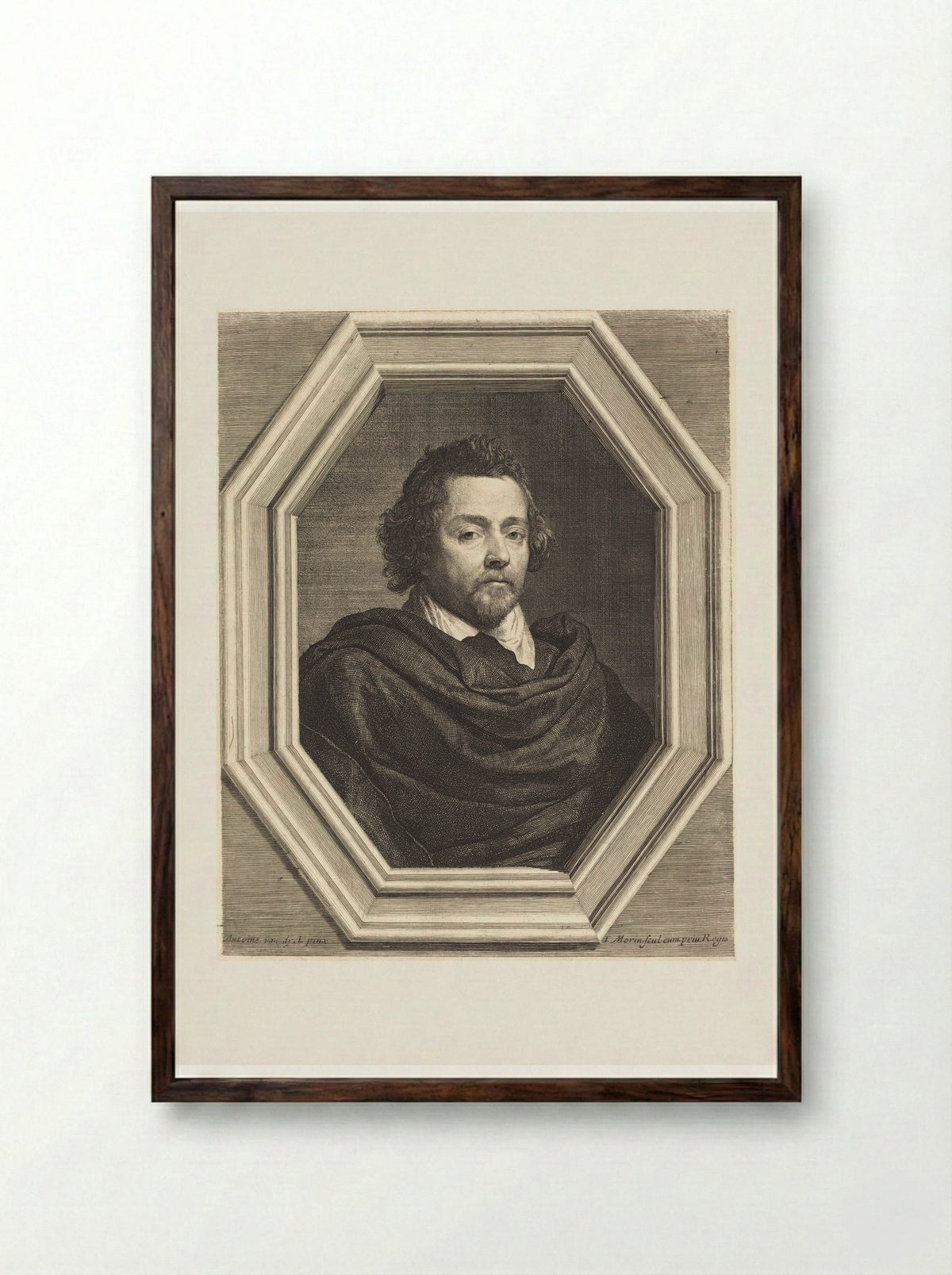 Nicolas Chrystin - Jean Morin - Framed Print Dark Wood