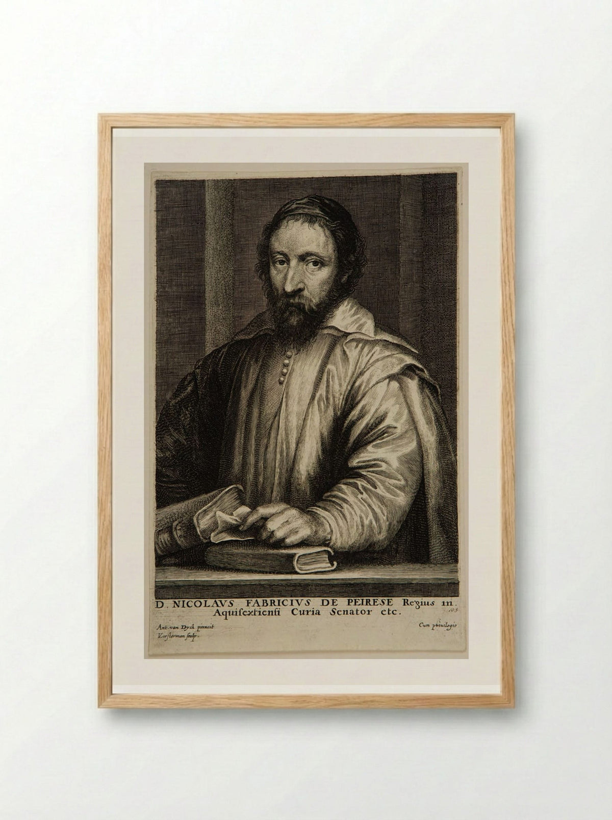 Nicolas Claude Fabri de Peiresc - Lucas Vorsterman I - Framed Print Wood
