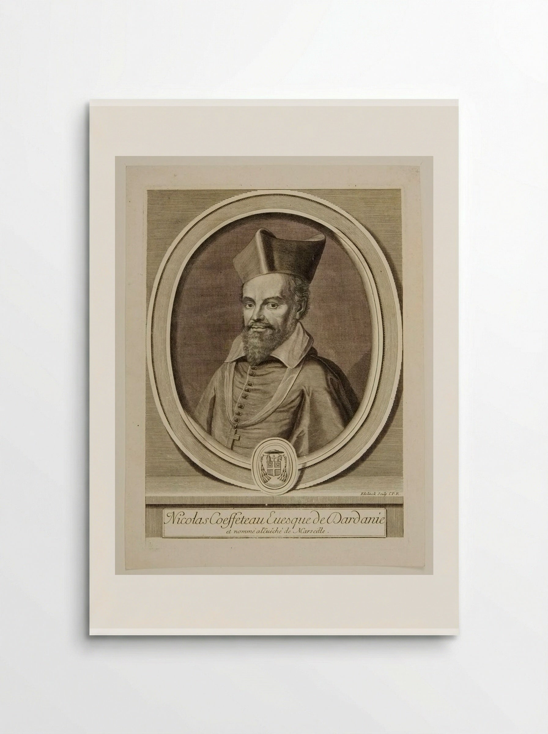 Nicolas Coeffeteau, Bishop of Dardanie - Gérard Edelinck - Poster