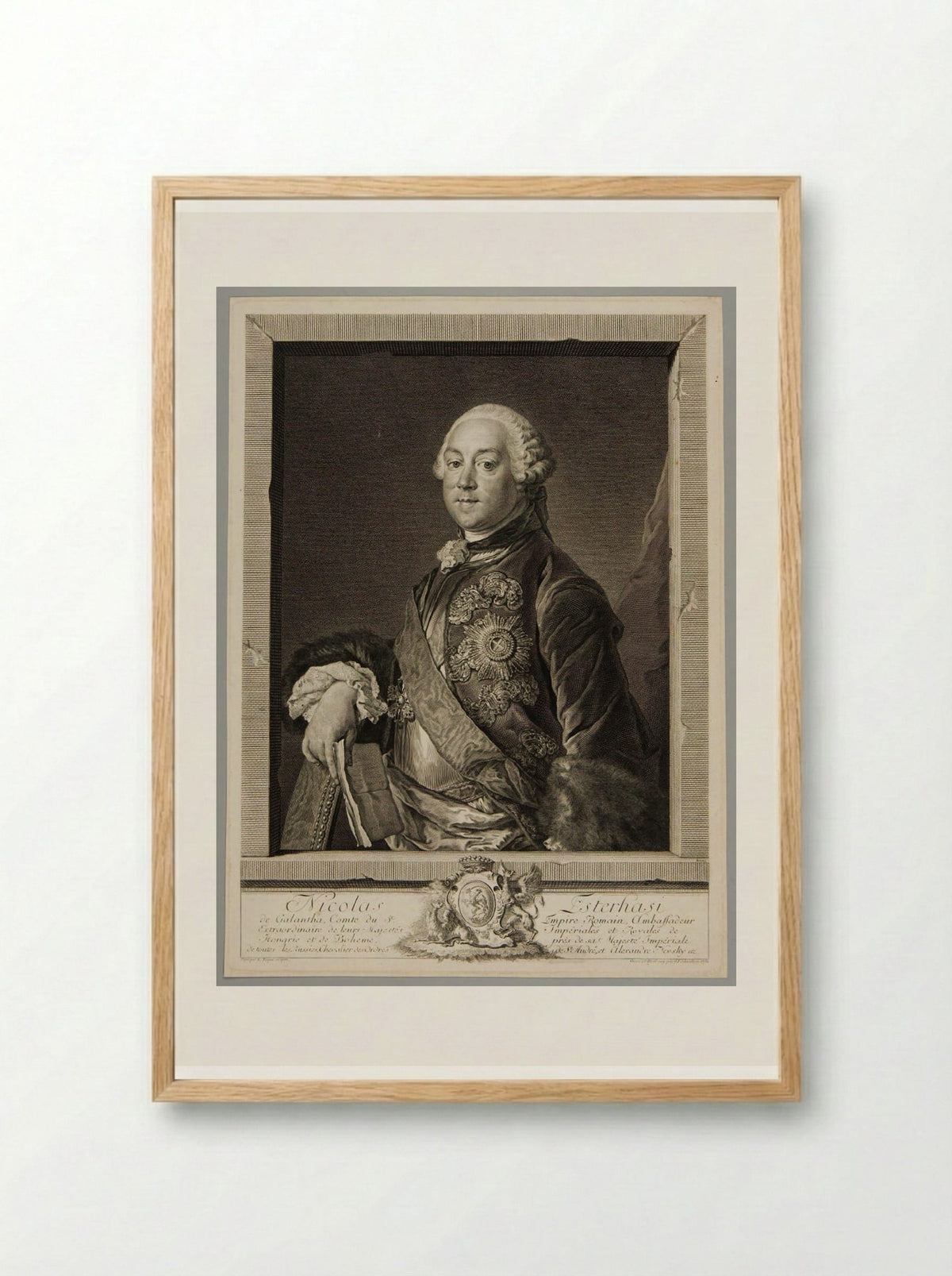 Nicolas Esterhazy de Galantha - Georg Friedrich Schmidt - Framed Print Wood