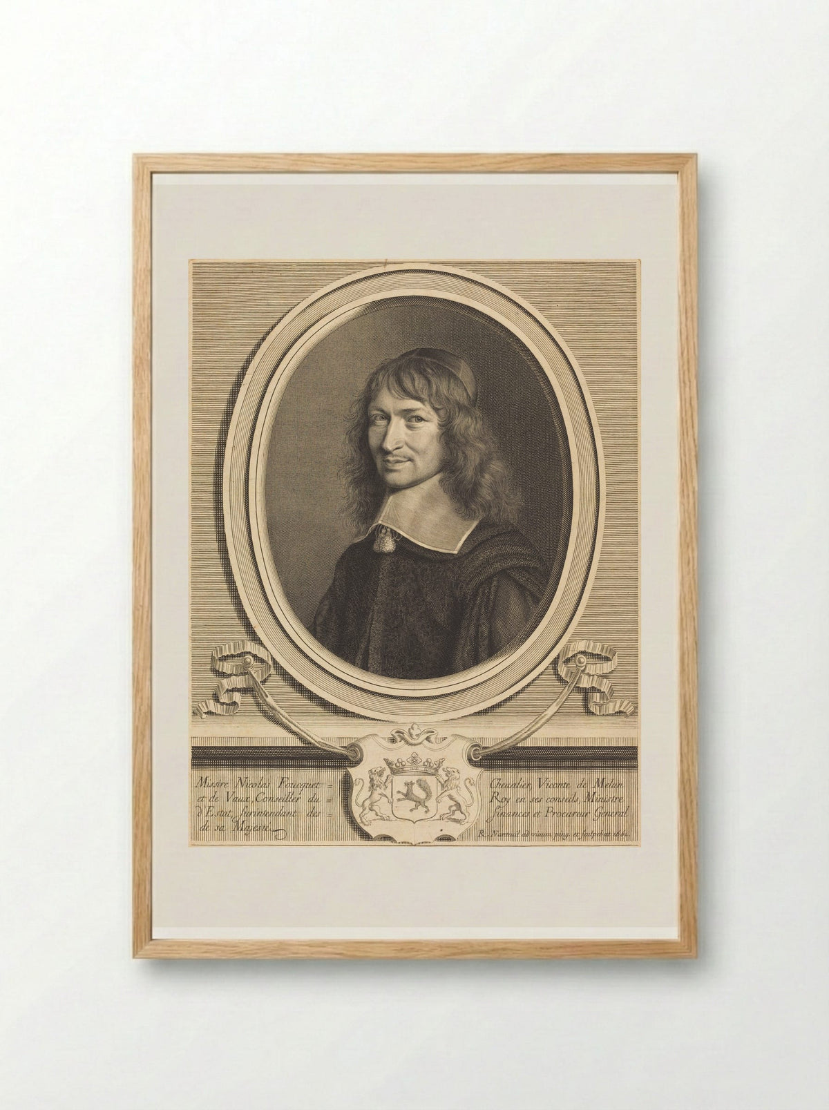 Nicolas Fouquet - Robert Nanteuil - Framed Print Wood