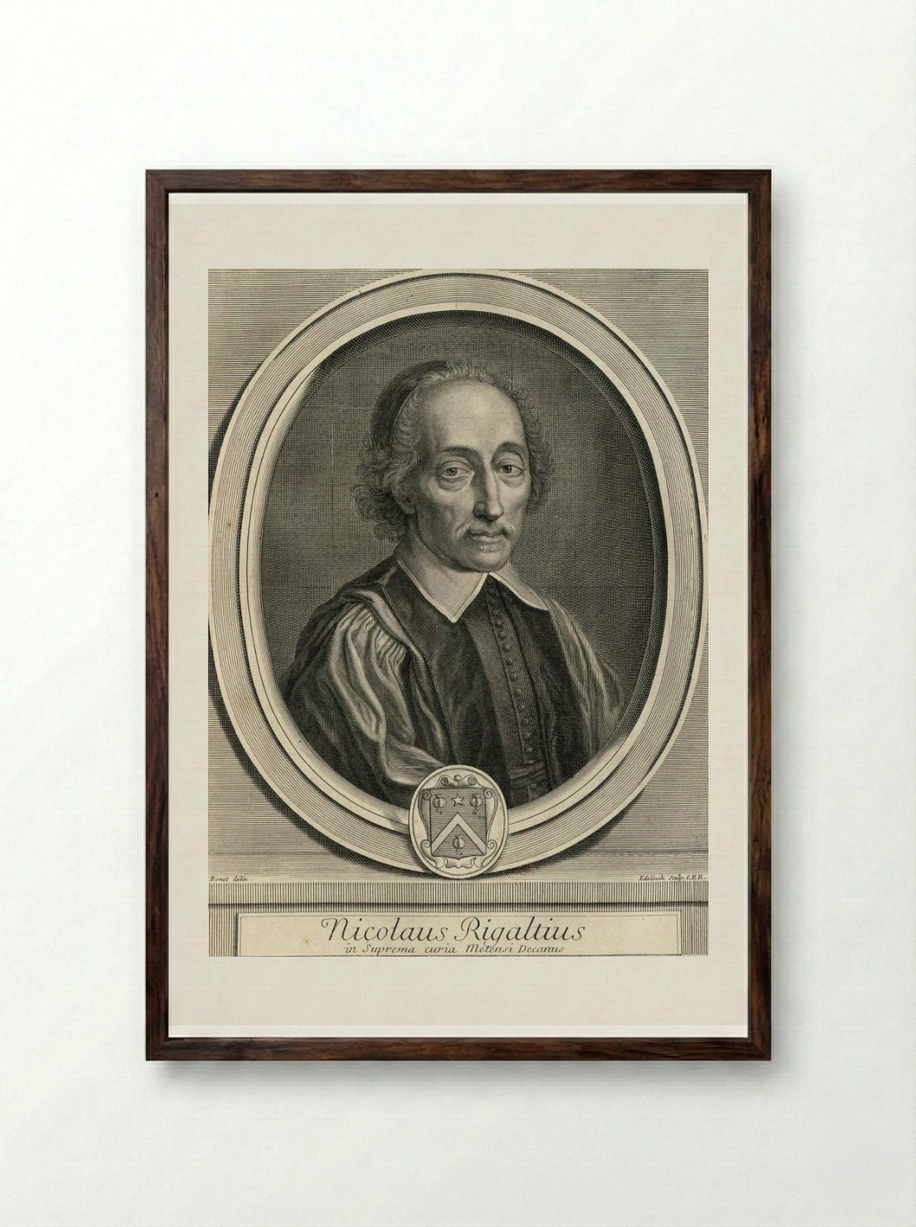Nicolas Rigault - Gérard Edelinck - Framed Print Dark Wood