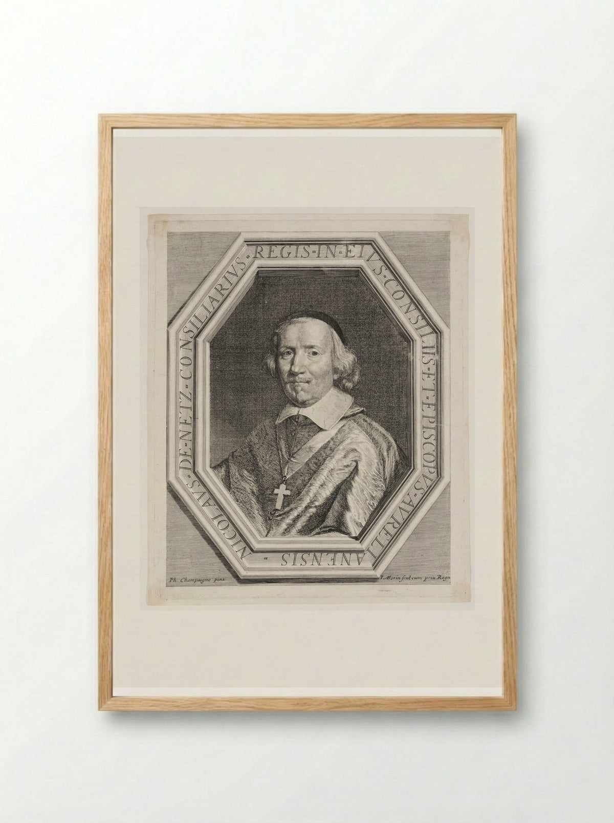 Nicolas de Netz, Bishop of Orleans - Jean Morin - Framed Print Wood