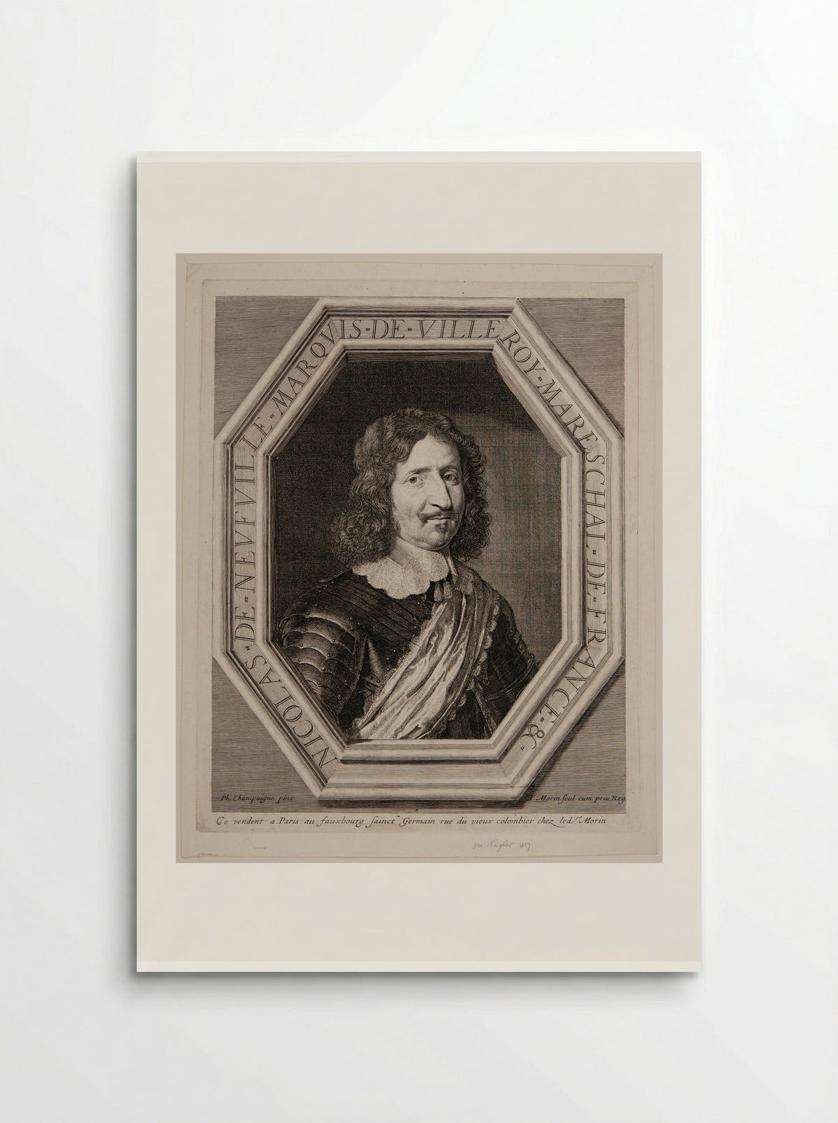 Nicolas de Neufville, Marquis de Villeroy - Jean Morin - Poster