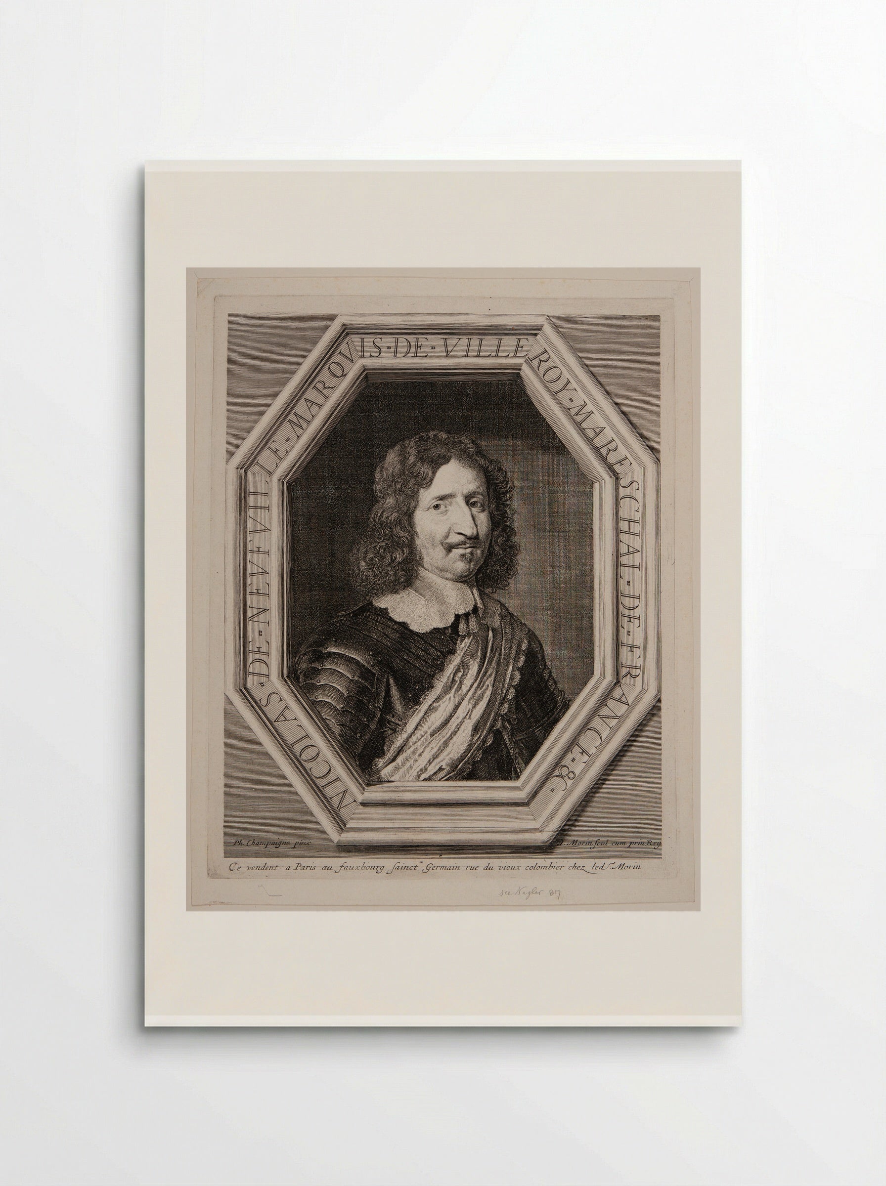 Nicolas de Neufville, Marquis de Villeroy - Jean Morin - Poster