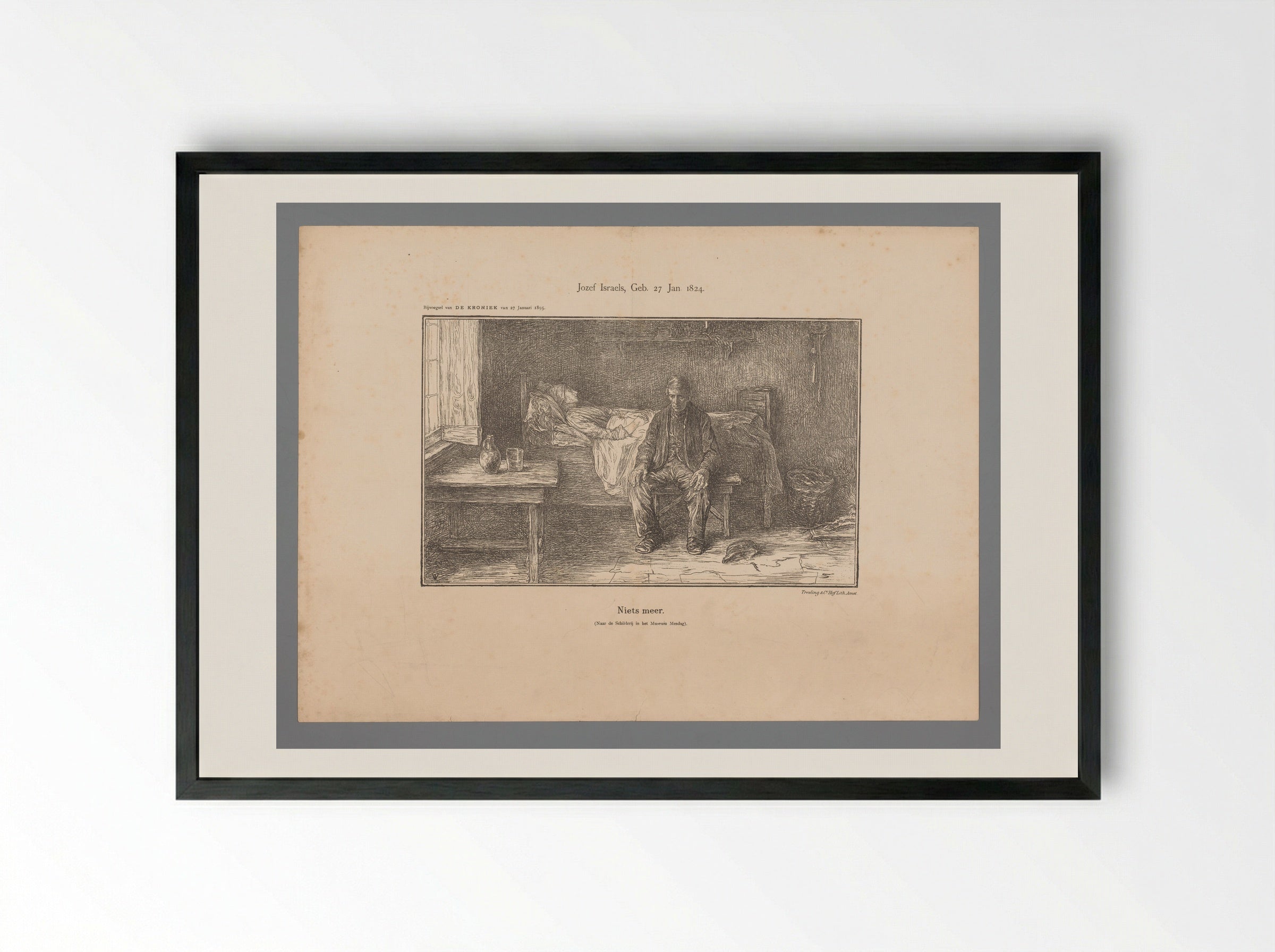 Niets meer (Nothing More) - Jan Veth - Framed Print Black