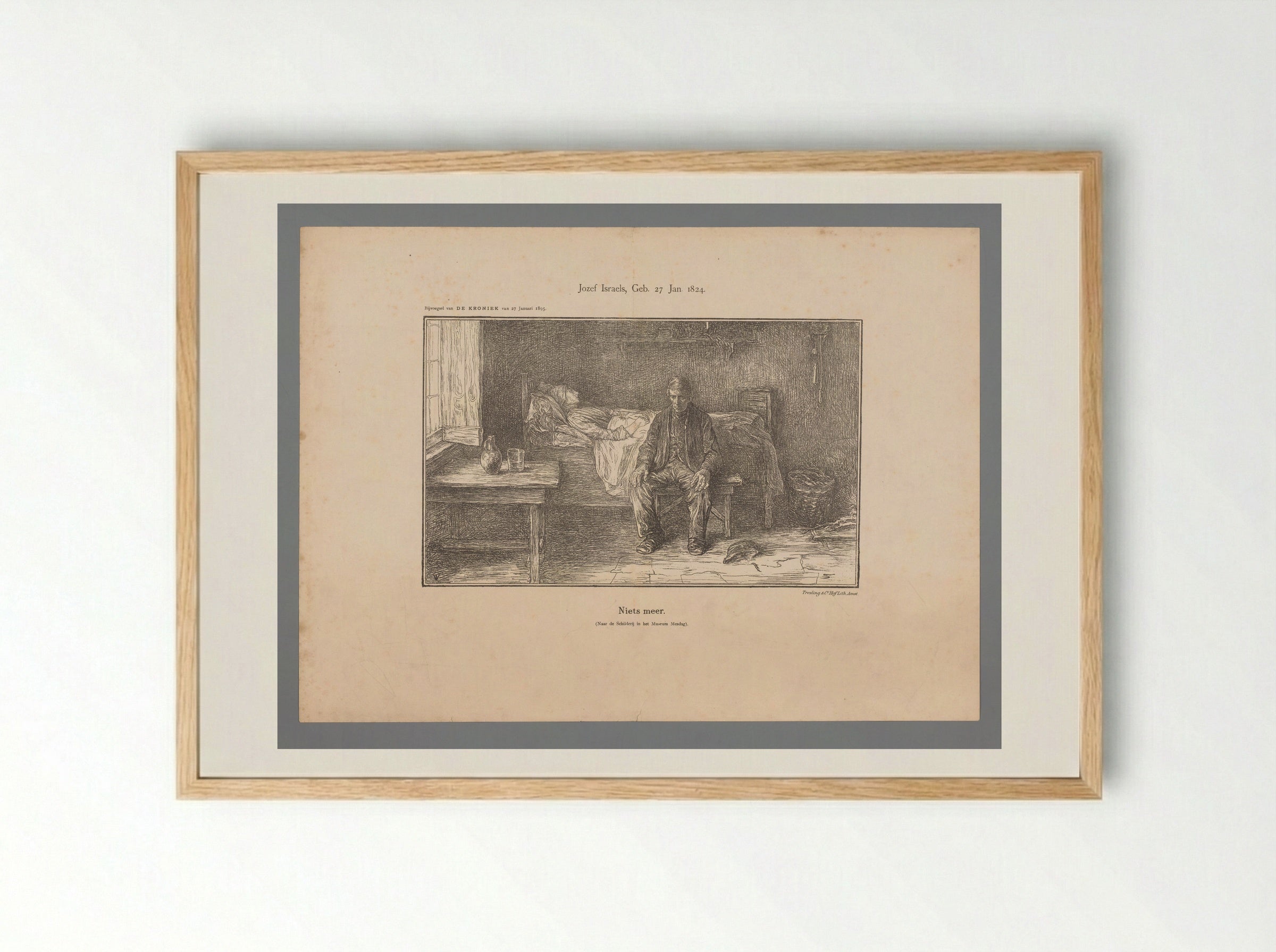 Niets meer (Nothing More) - Jan Veth - Framed Print Wood