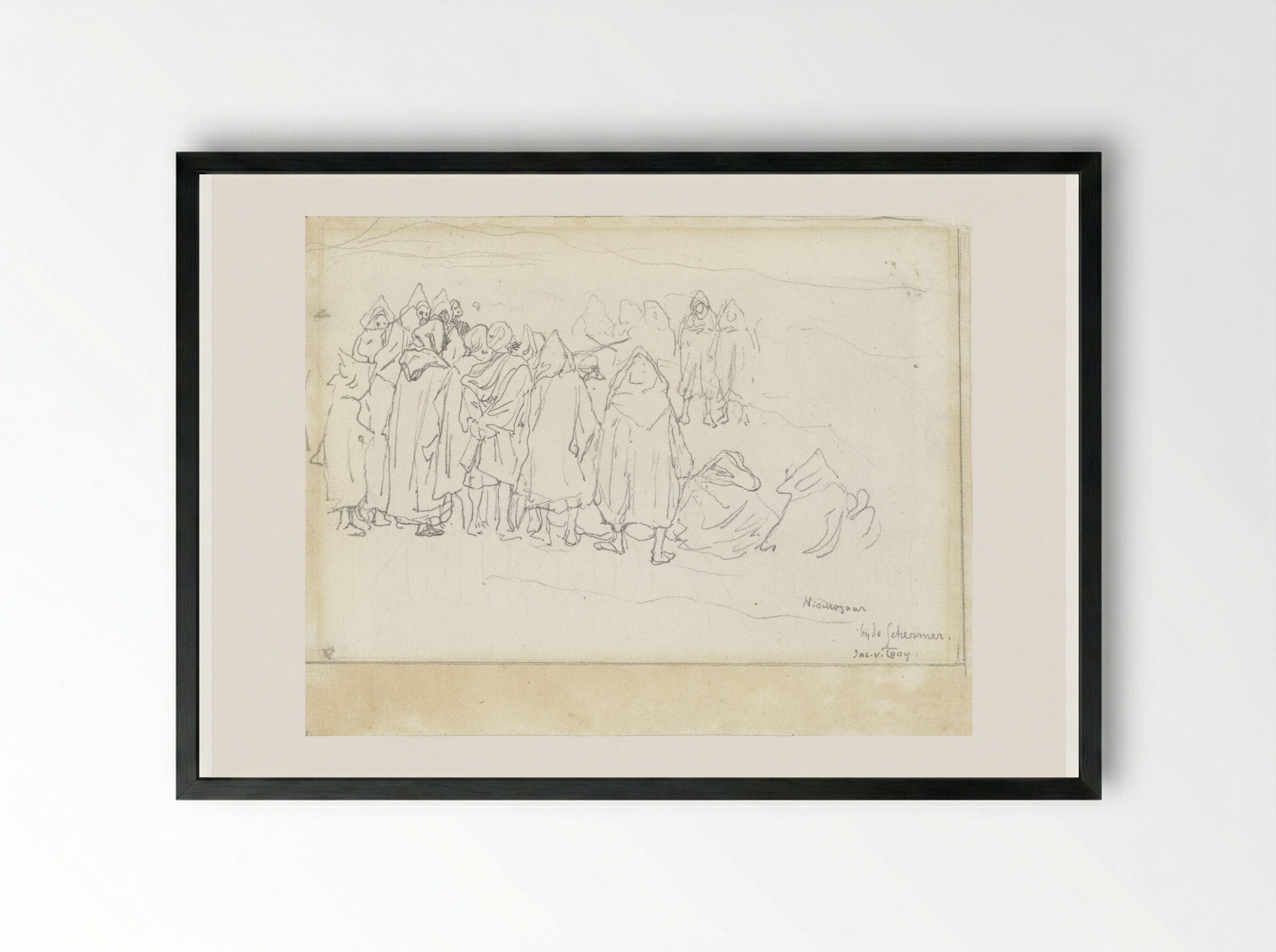 Nieuwjaar tussen arabieren - Jac van Looij - Framed Print Black