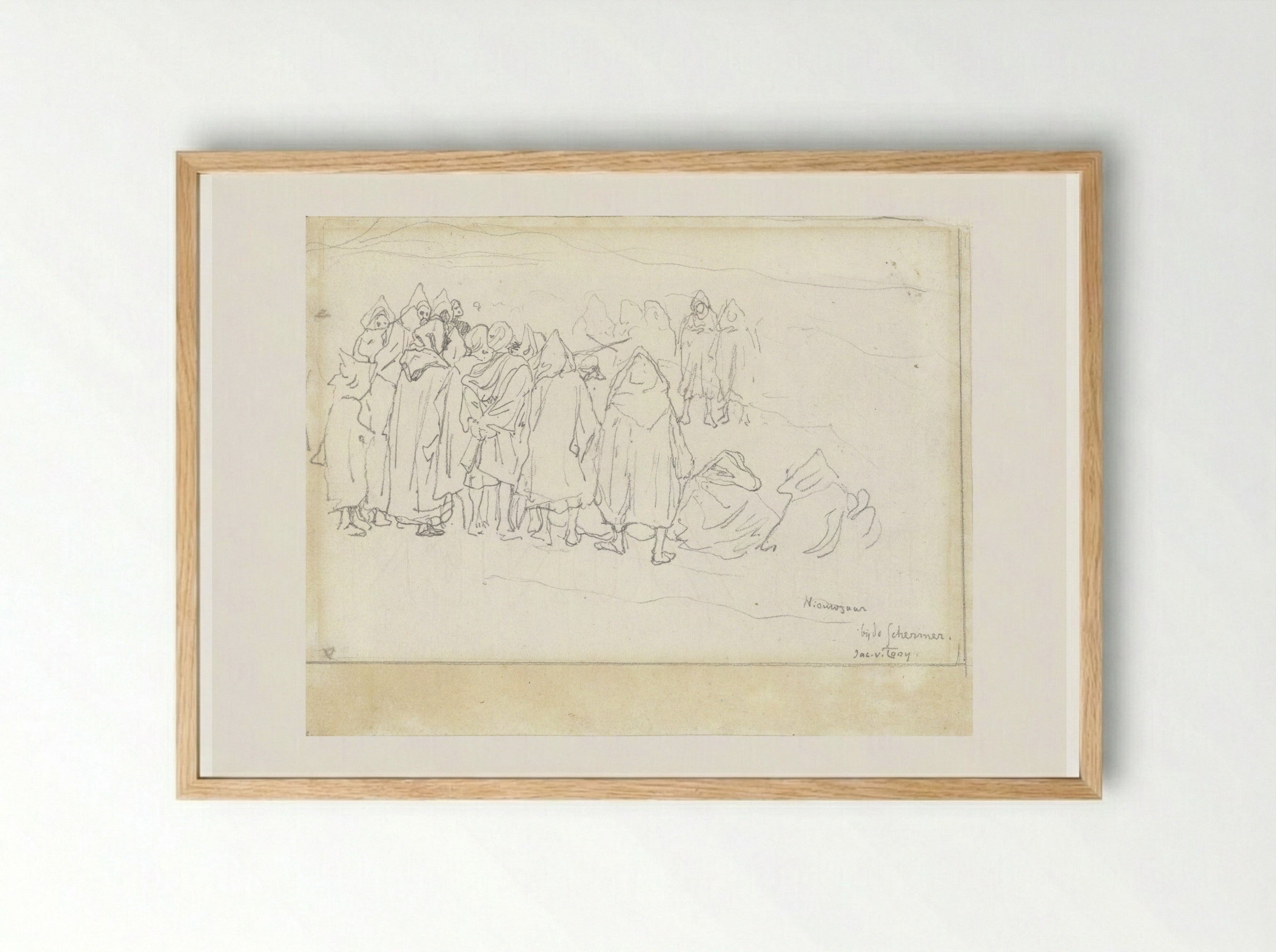Nieuwjaar tussen arabieren - Jac van Looij - Framed Print Wood