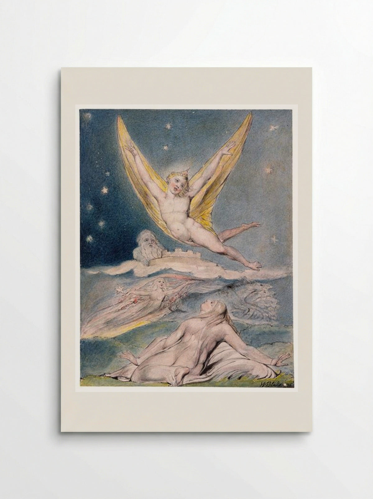Night Startled by the Lark - William Blake - Poster