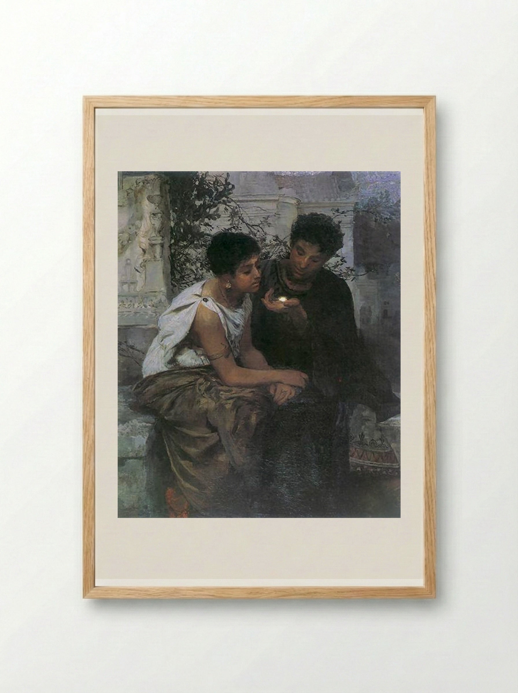 Night in Pompeii - Henryk Siemiradzki - Framed Print Wood