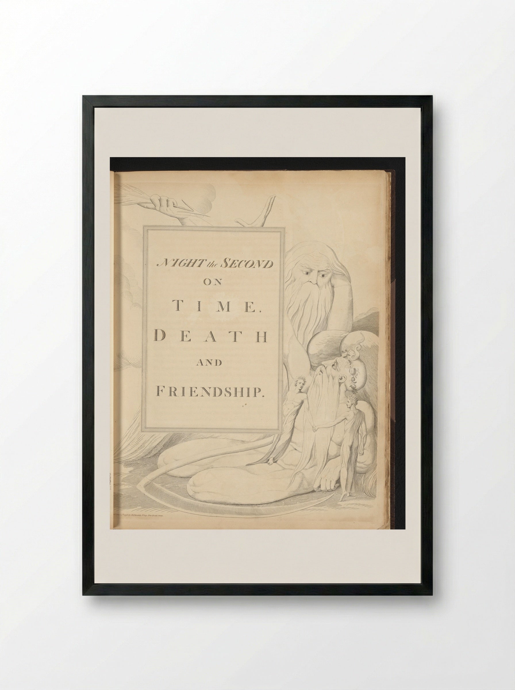 Night the Second - William Blake - Framed Print Black