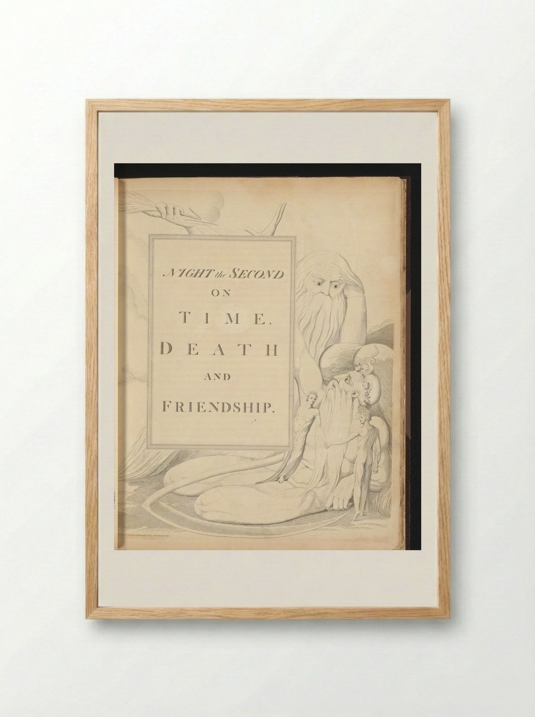 Night the Second - William Blake - Framed Print Wood