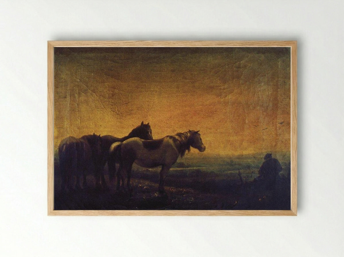 Night - Aleksey Savrasov - Framed Print Wood