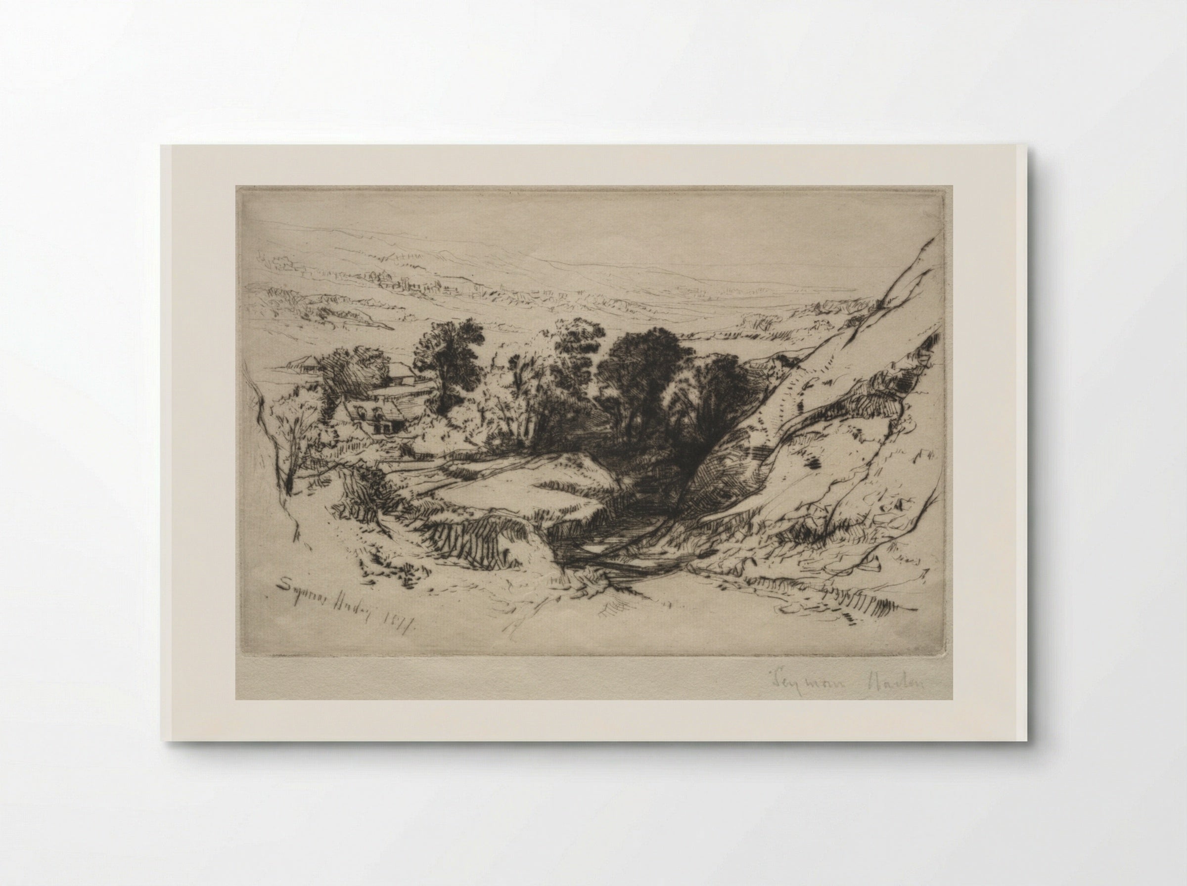 Nine Barrow Down - Francis Seymour Haden - Poster