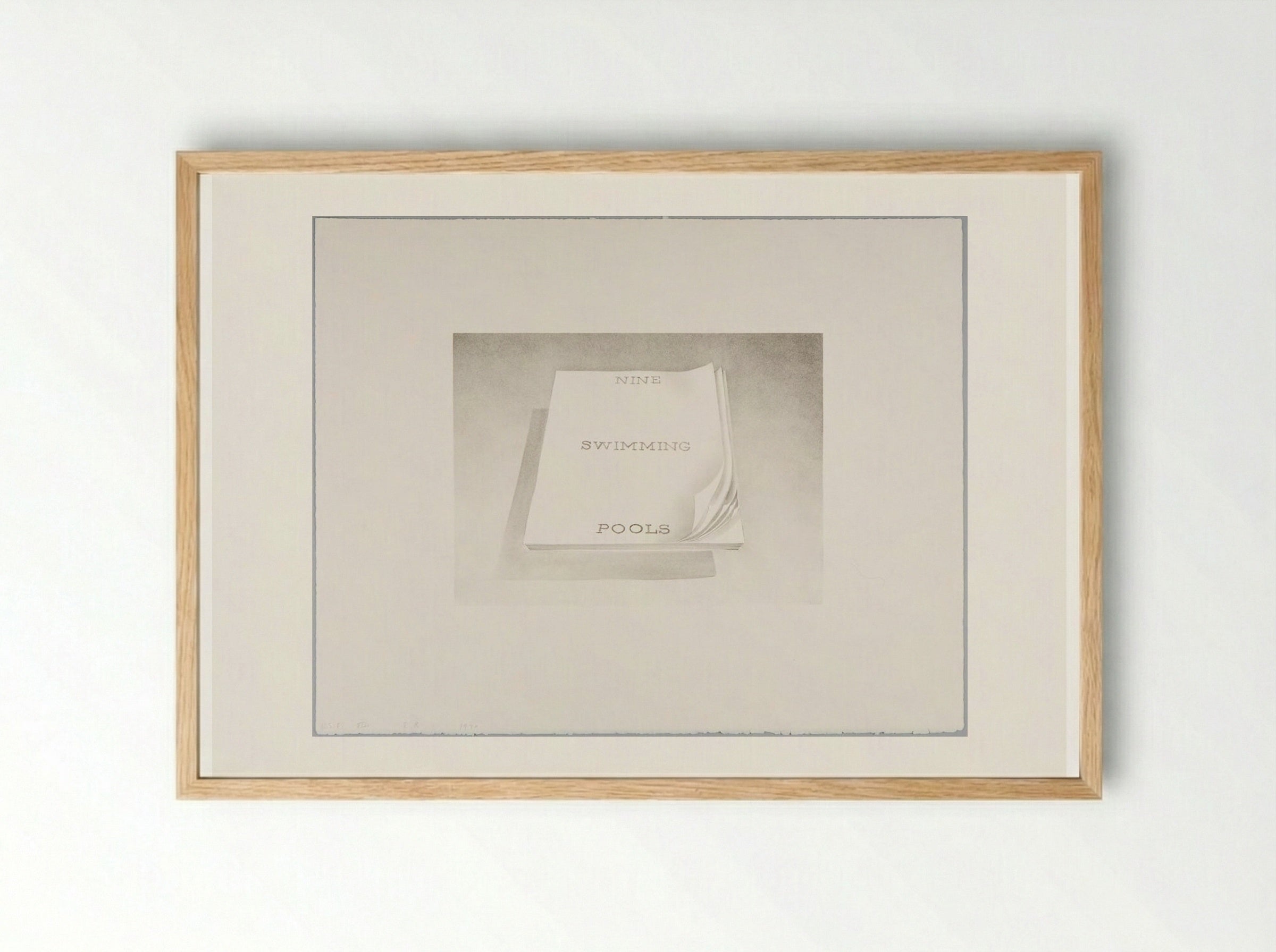 Nine Swimming Pools - Edward Ruscha - Framed Print Wood