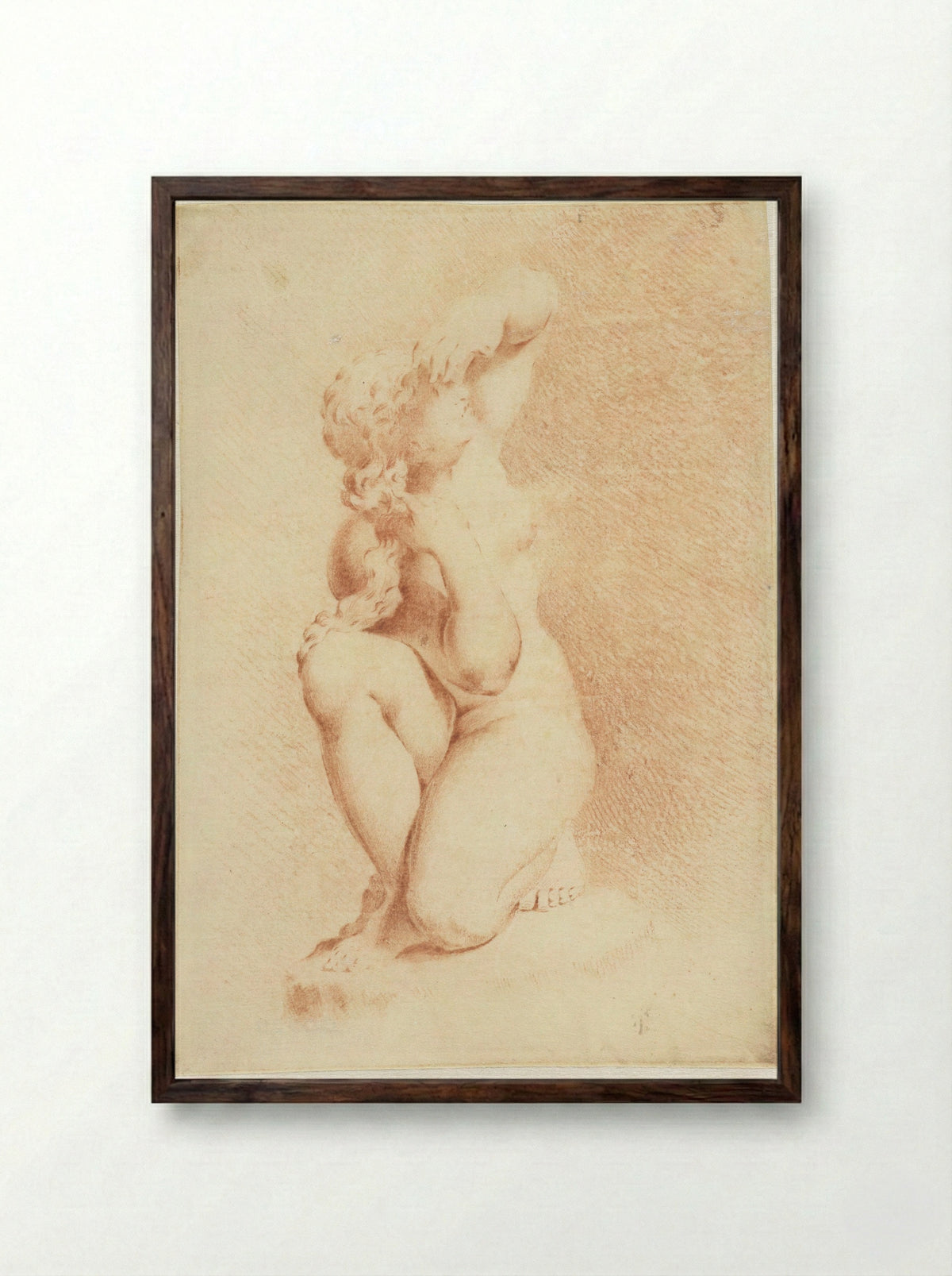 Niobide - Monogrammist WBVH - Framed Print Dark Wood