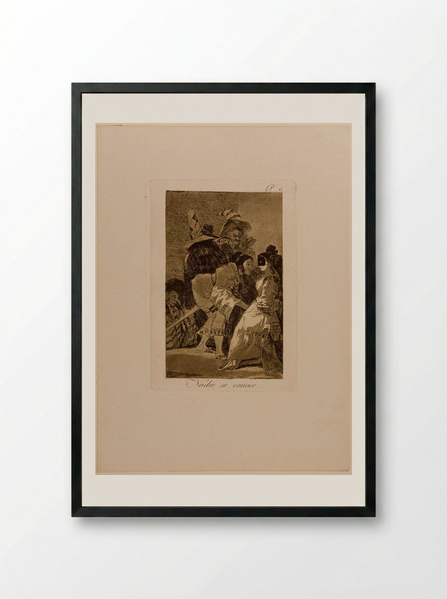 No One Knows Himself - Francisco José de Goya y Lucientes - Framed Print Black