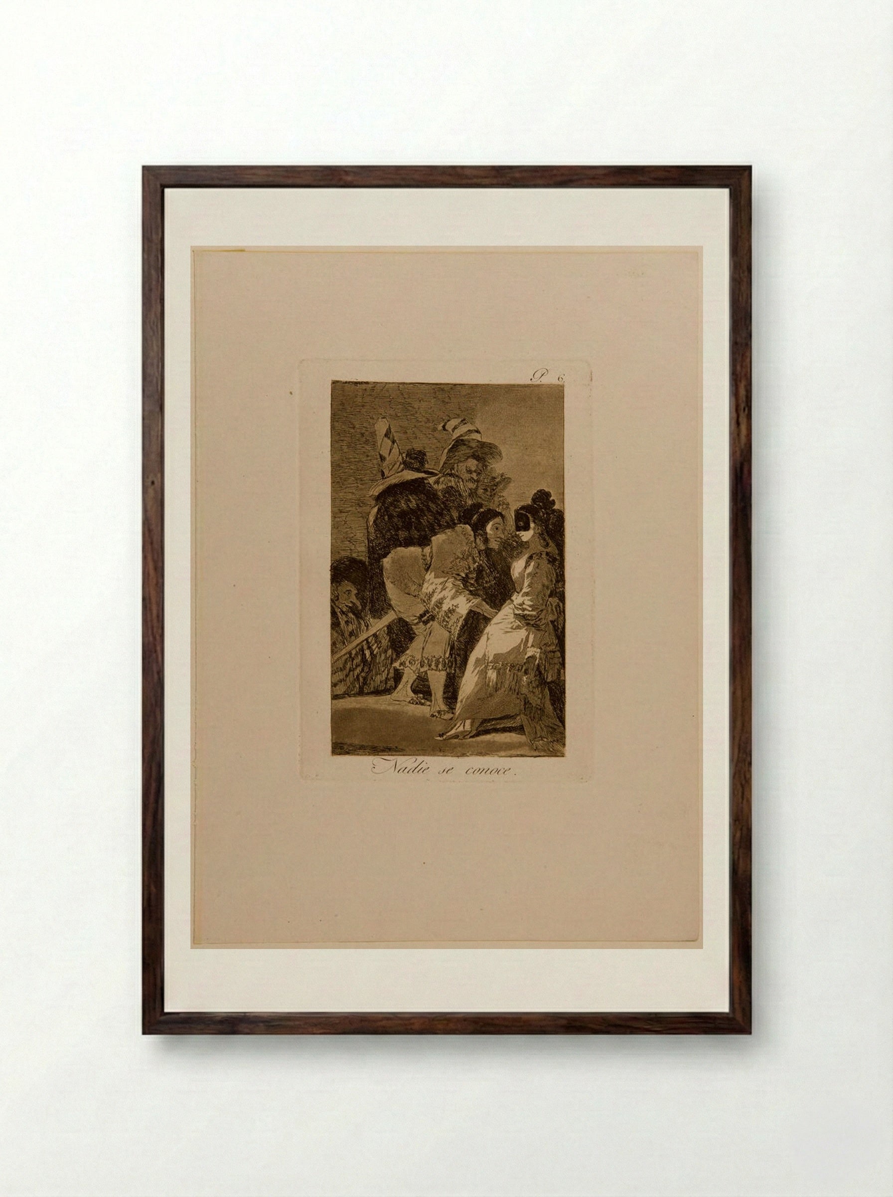 No One Knows Himself - Francisco José de Goya y Lucientes - Framed Print Dark Wood