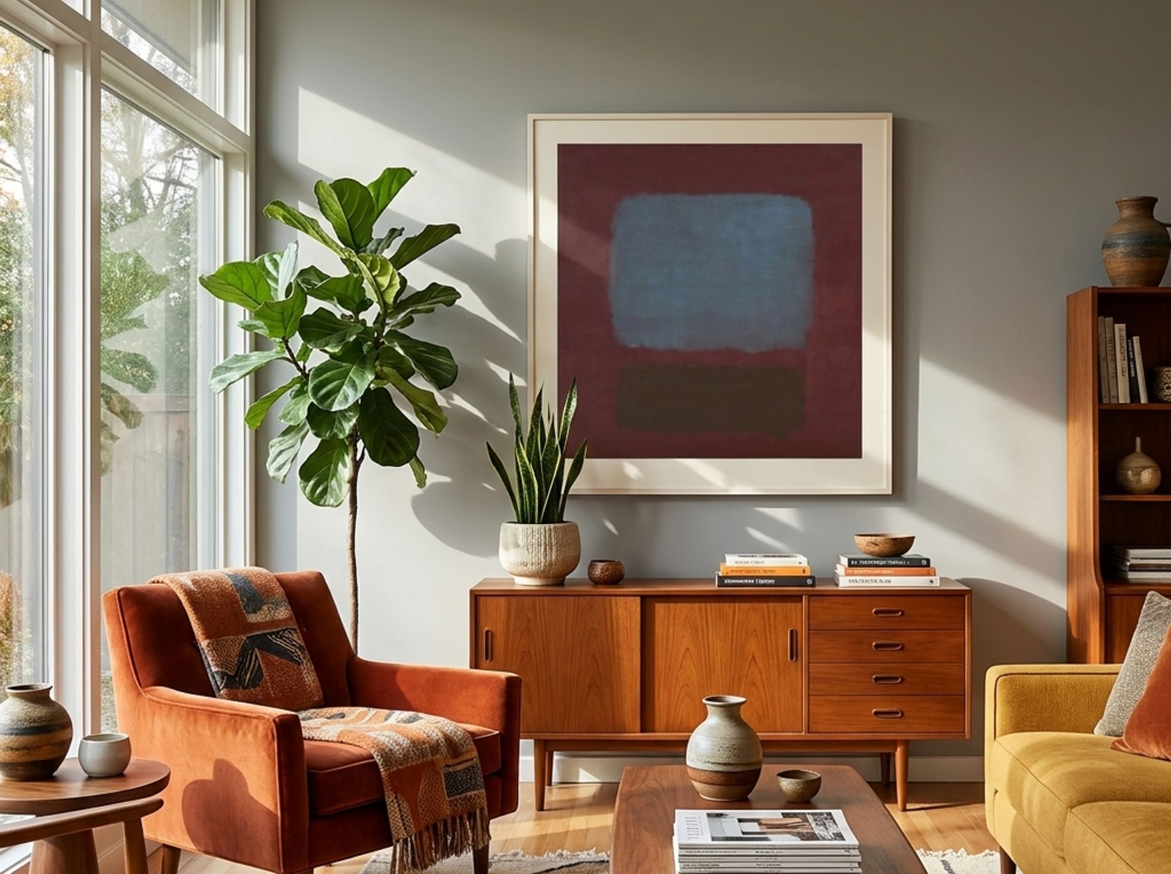 No. 37/No. 19 (Slate Blue and Brown on Plum) - Mark Rothko - Lifestyle