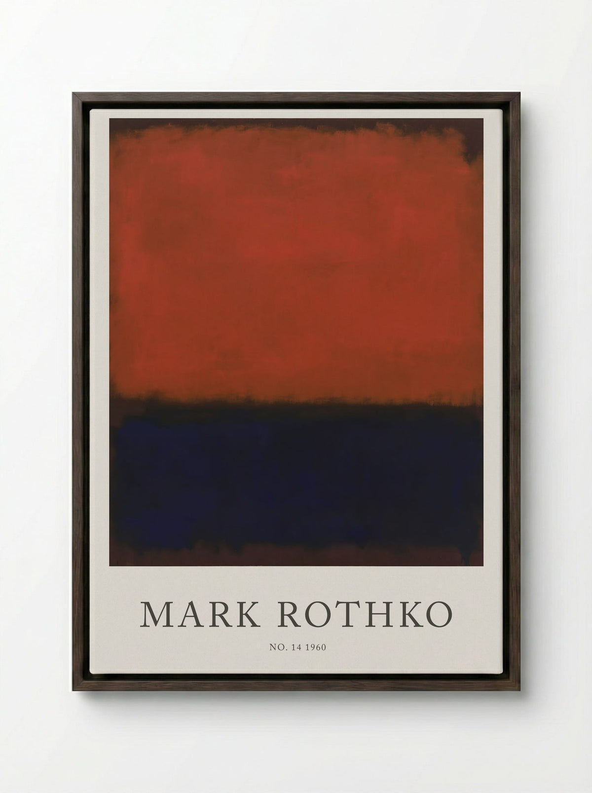 No. 14, 1960 - Mark Rothko - Framed Canvas Dark Wood