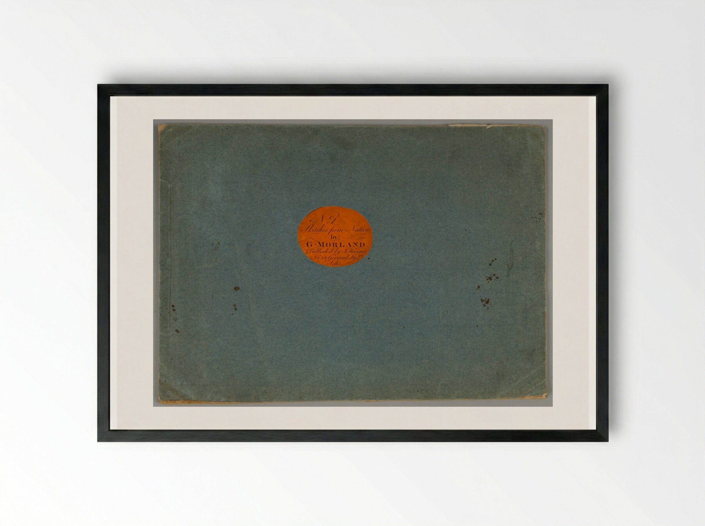 No. 1 Sketches from Nature - George Morland - Framed Print Black
