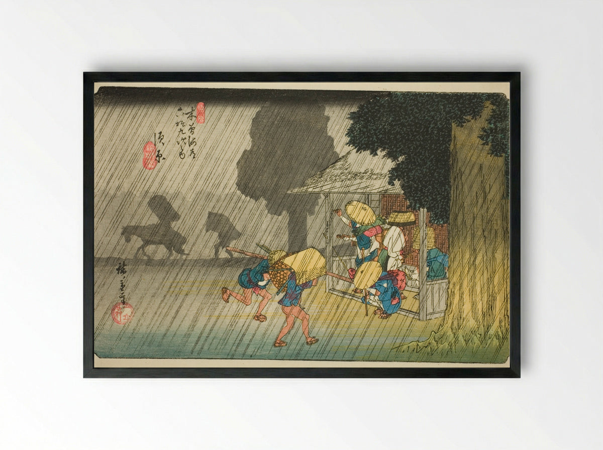 No. 40: Suhara - Utagawa Hiroshige - Framed Print Black