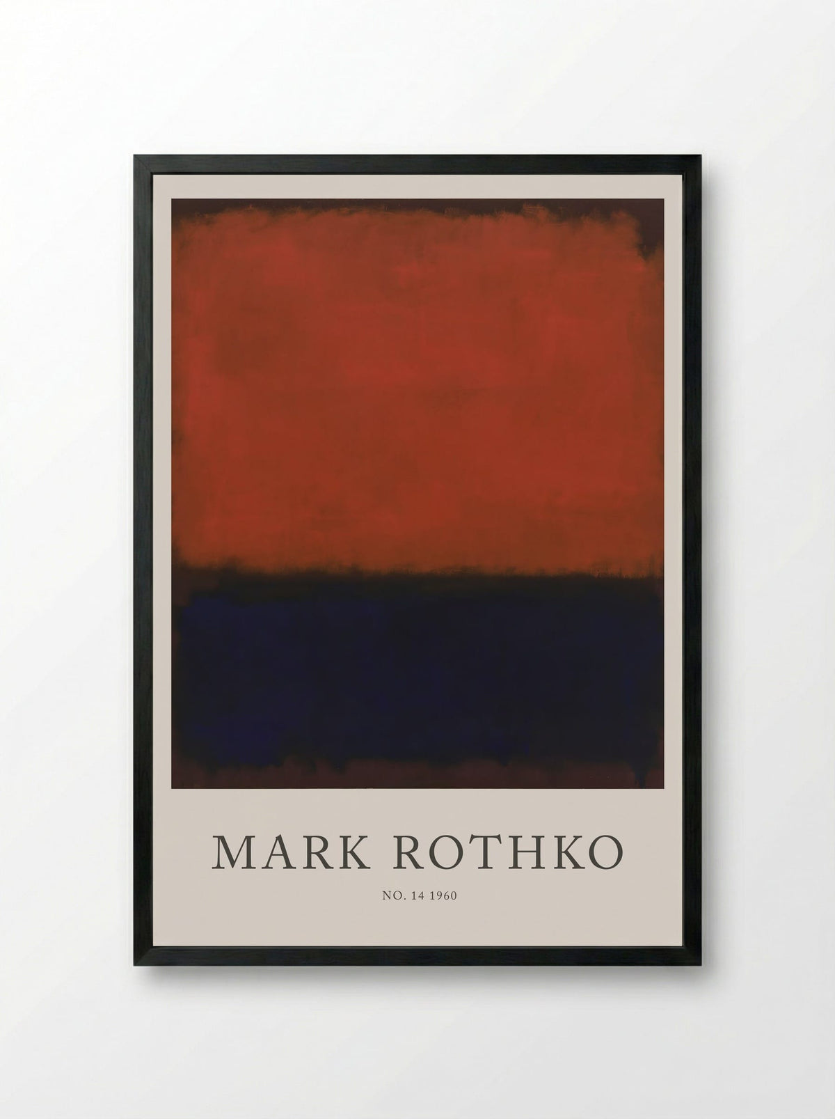 No. 14, 1960 - Mark Rothko - Framed Print Black