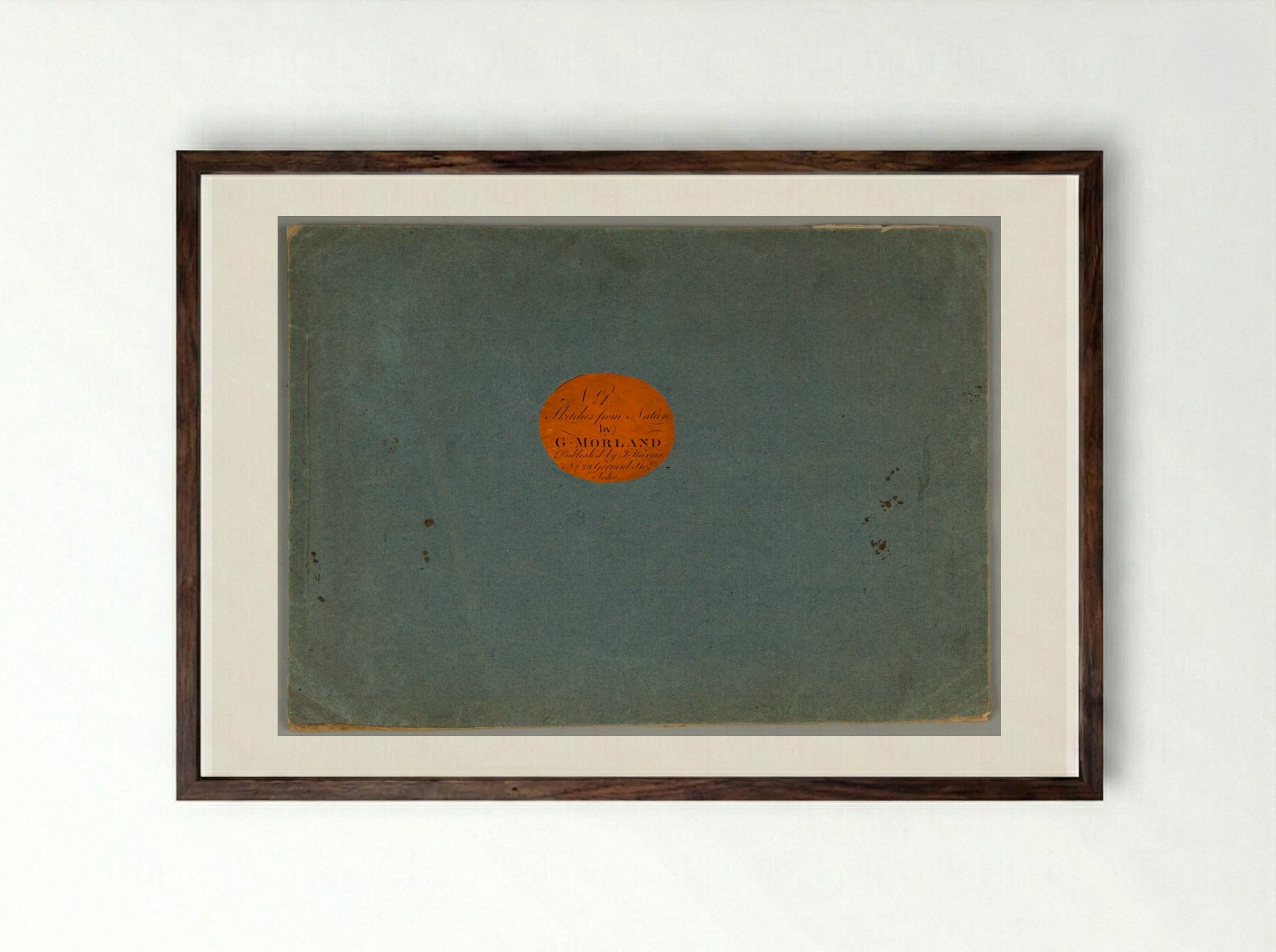 No. 1 Sketches from Nature - George Morland - Framed Print Dark Wood