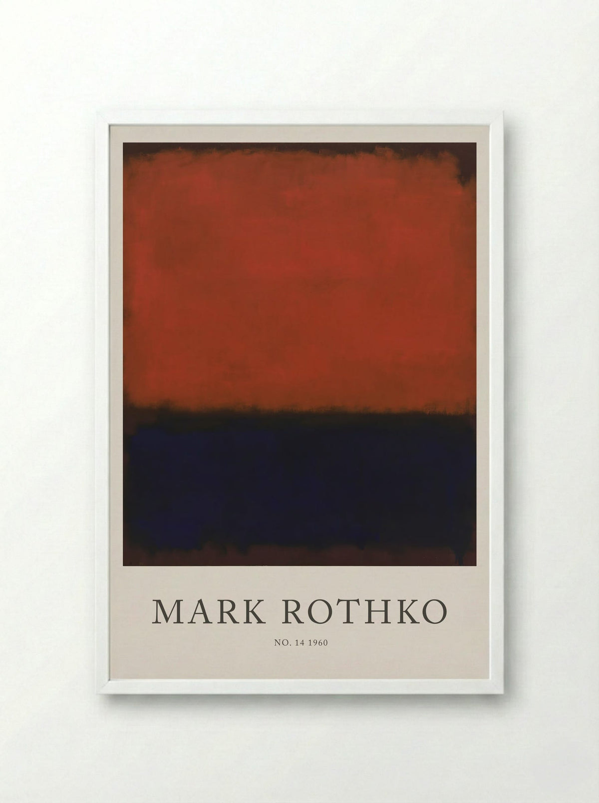 No. 14, 1960 - Mark Rothko - Framed Print White