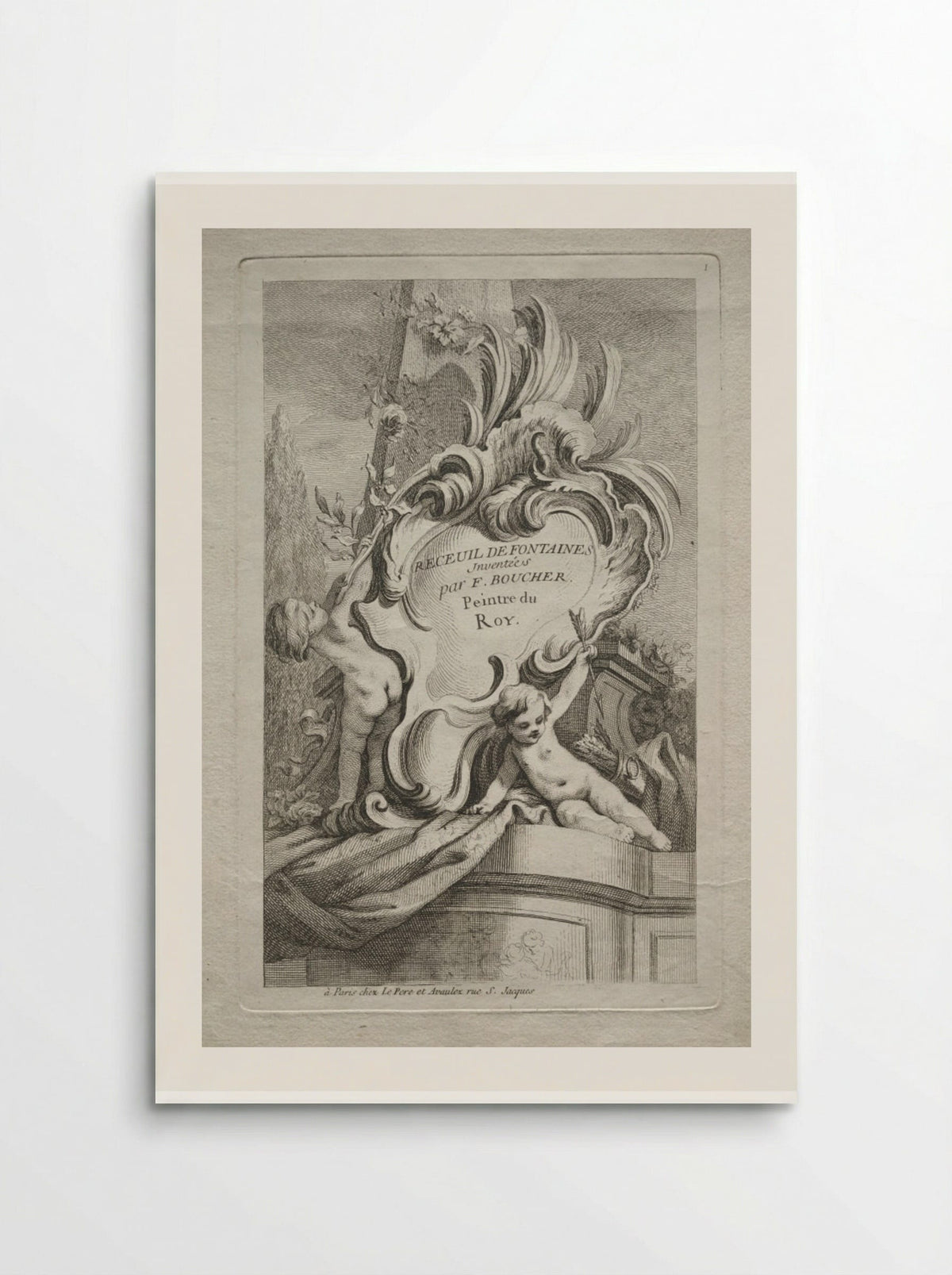 No. 1: Title Page (Recueil de Fontaines) - Gabriel Huquier - Poster