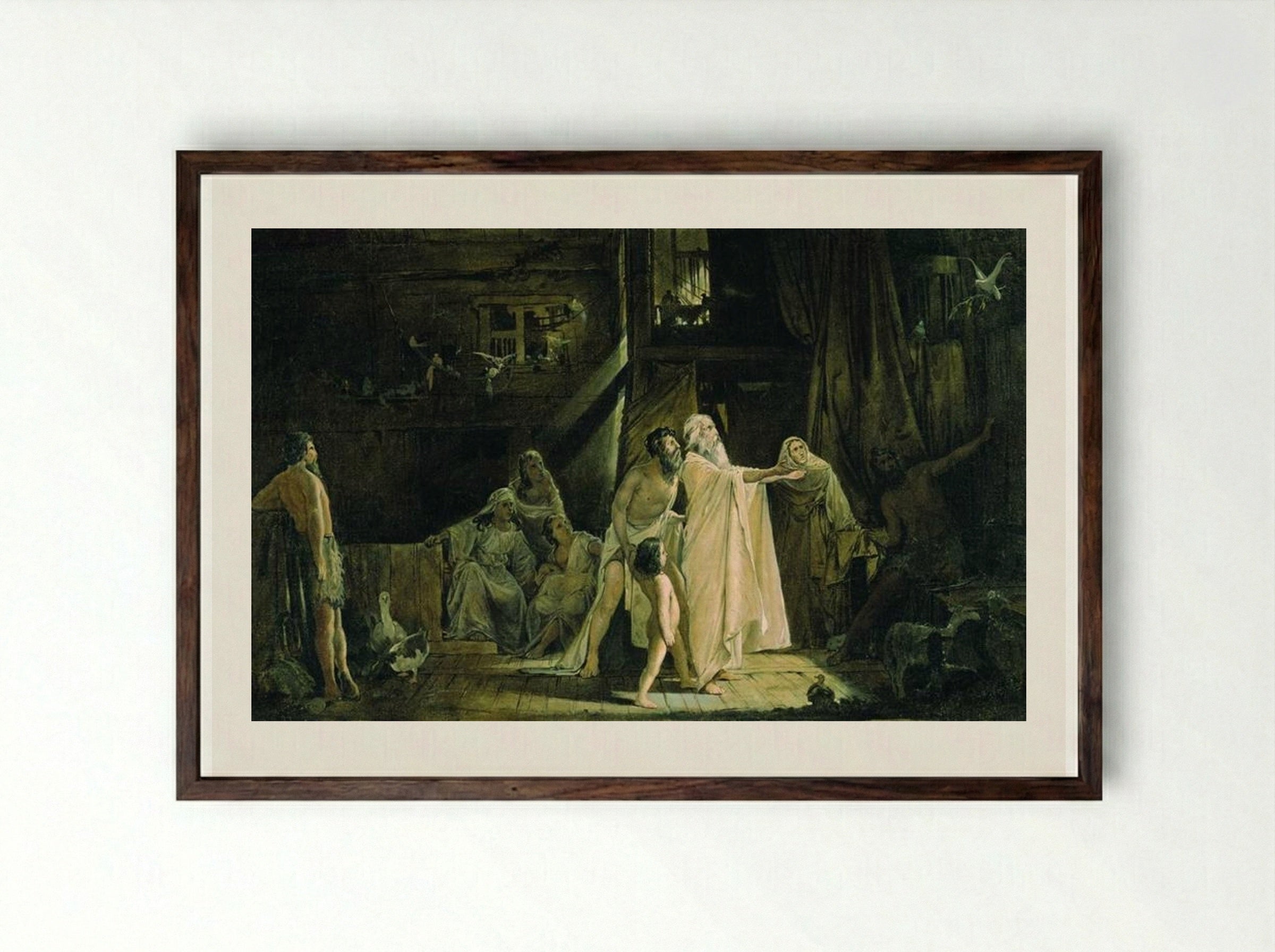 Noah's Ark - Andrei Ryabushkin - Framed Print Dark Wood