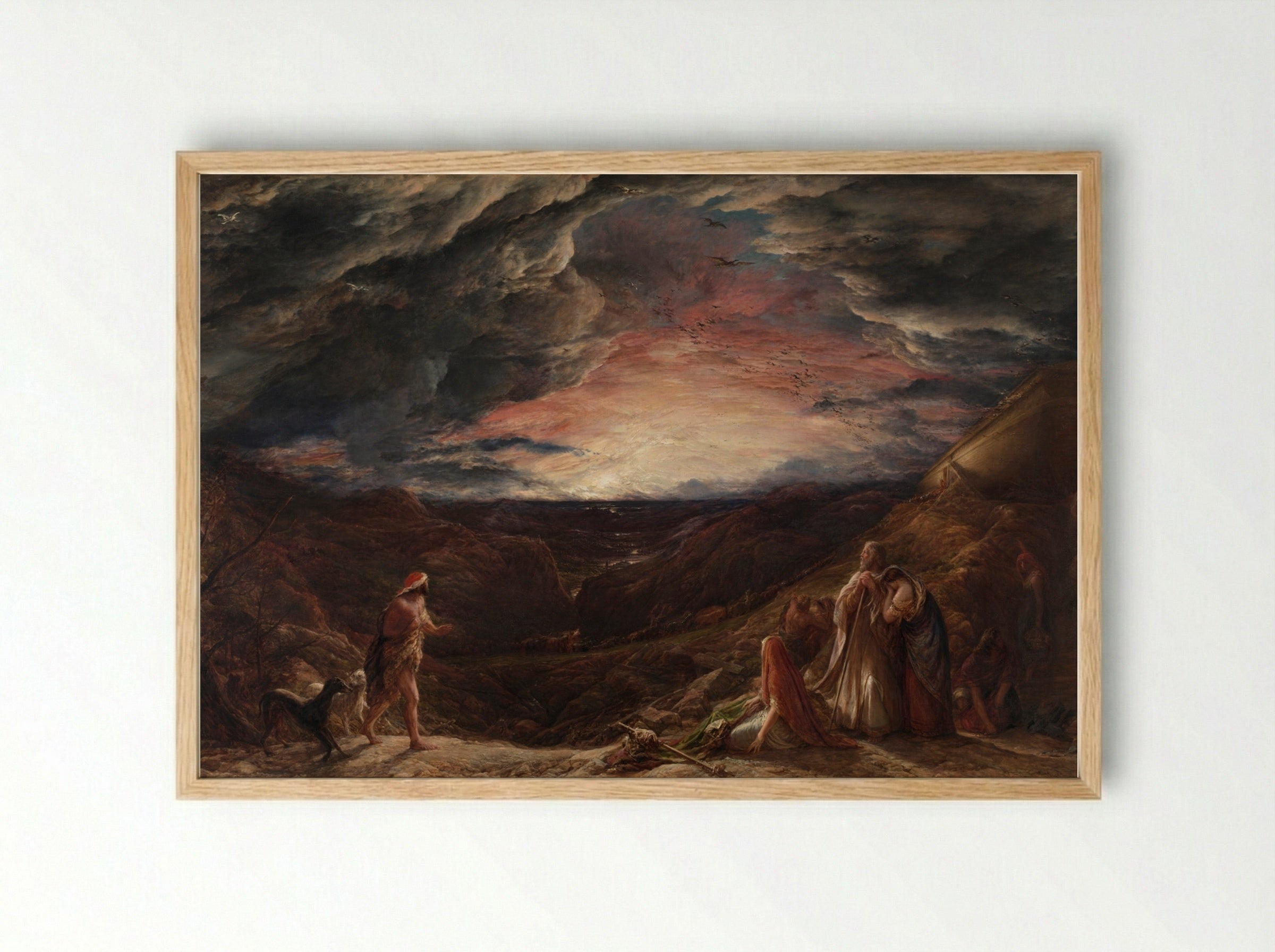 Noah: The Eve of the Deluge - John Linnell - Framed Print Wood