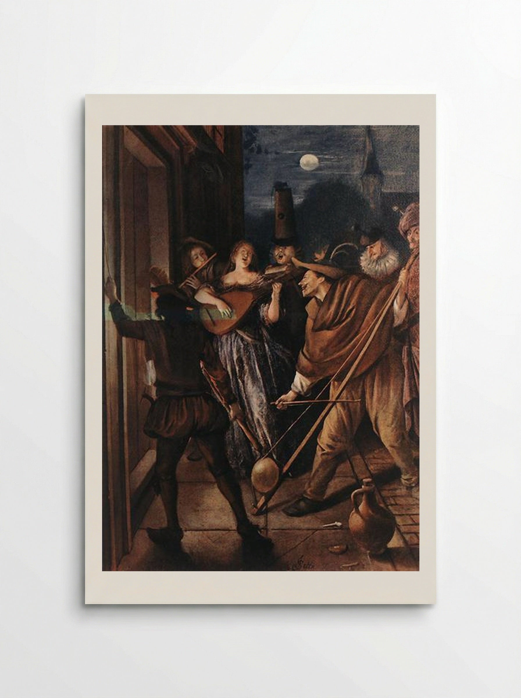Nocturnal Serenade - Jan Steen - Poster