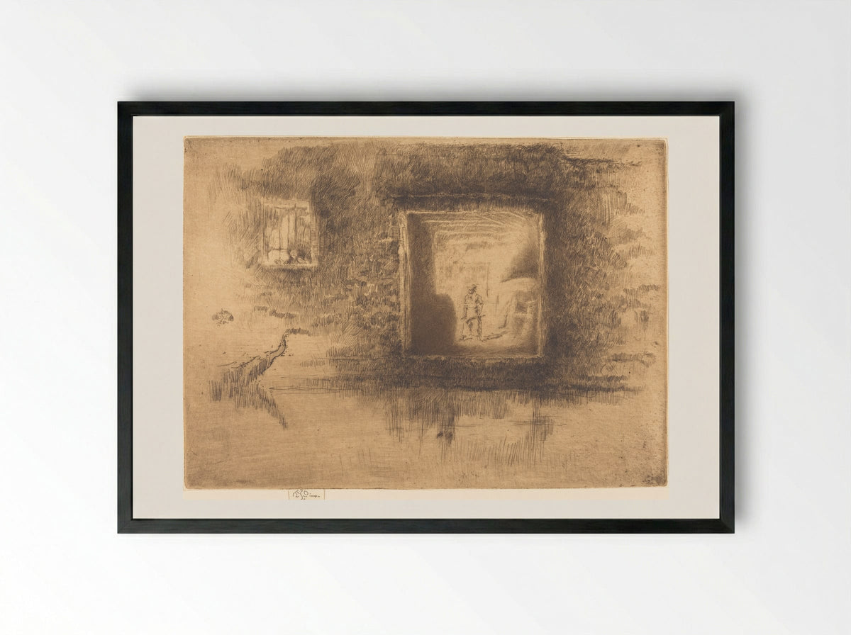 Nocturne: Furnace - James Abbott McNeill Whistler - Framed Print Black