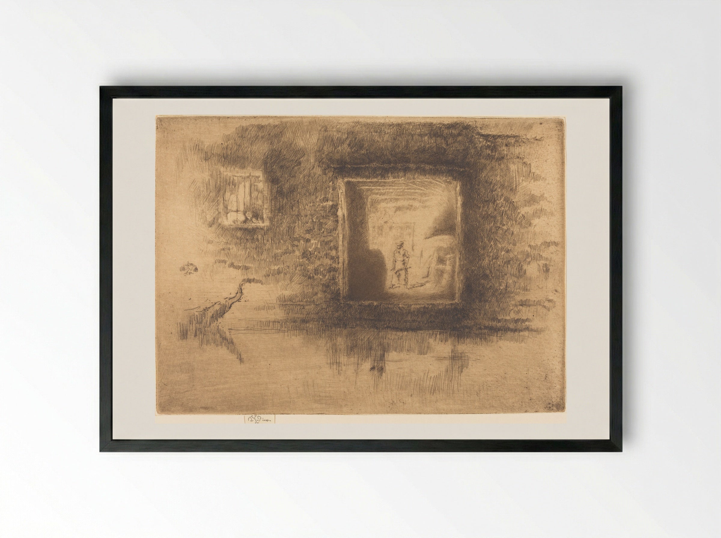 Nocturne: Furnace - James Abbott McNeill Whistler - Framed Print Black