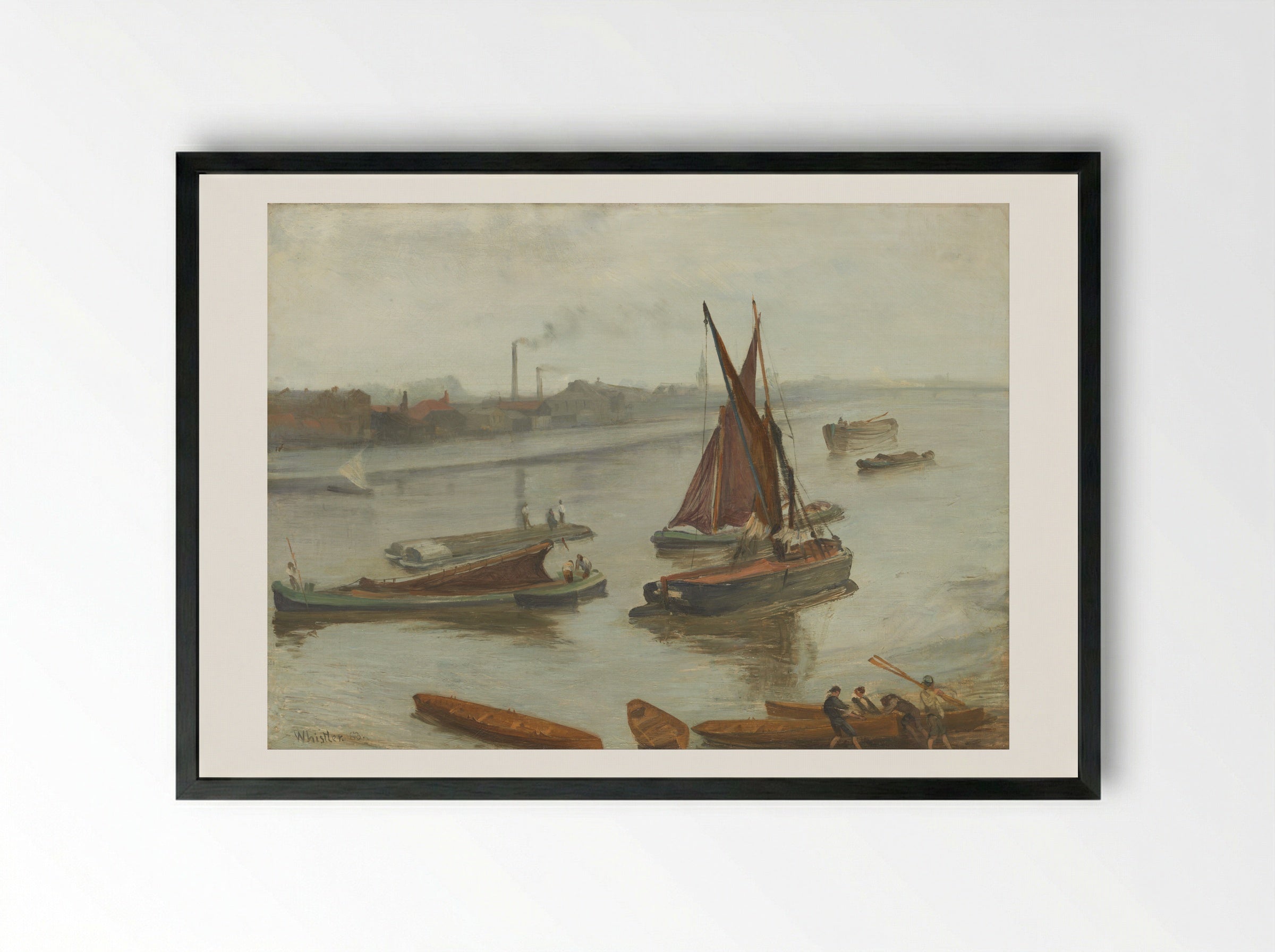 Nocturne: Palaces - James Abbott McNeill Whistler - Framed Print Black