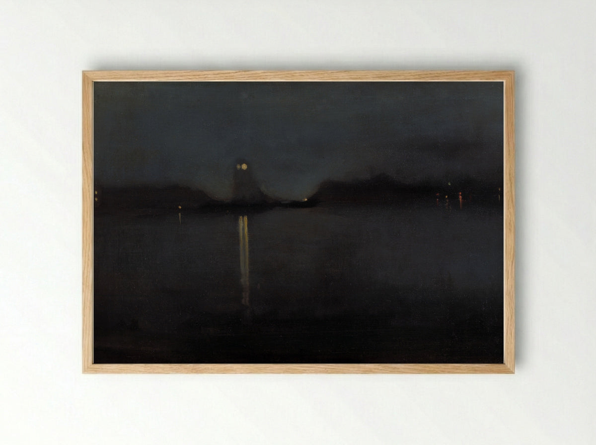 Nocturne: Salute - James McNeill Whistler - Framed Print Wood