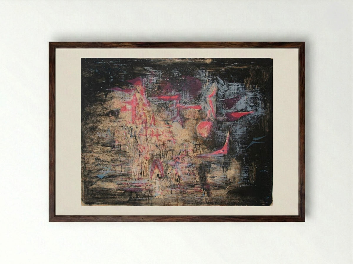 Nocturne - Zao Wou-Ki - Framed Print Dark Wood