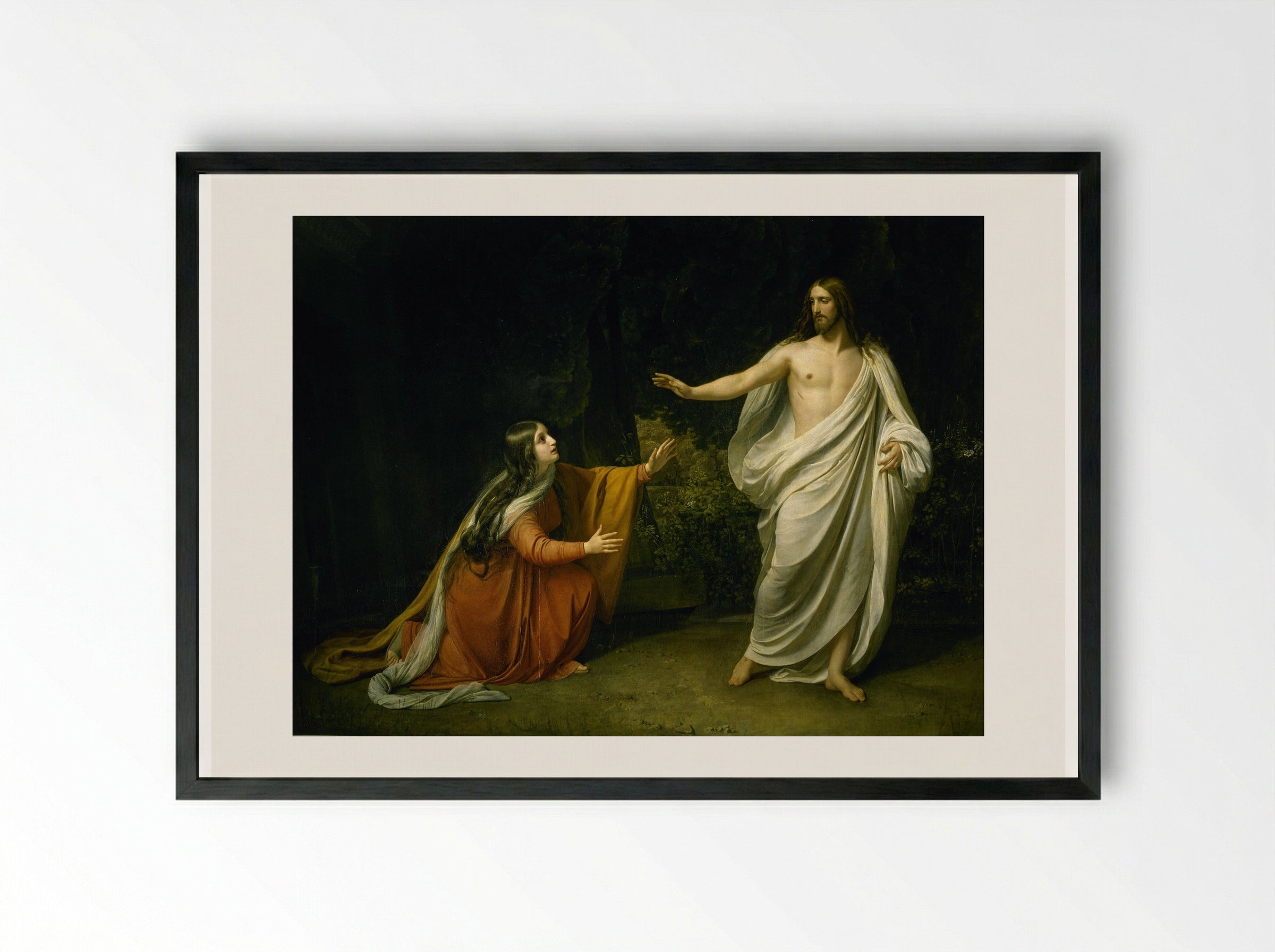 Noli Me Tangere - Alexander Ivanov - Framed Print Black
