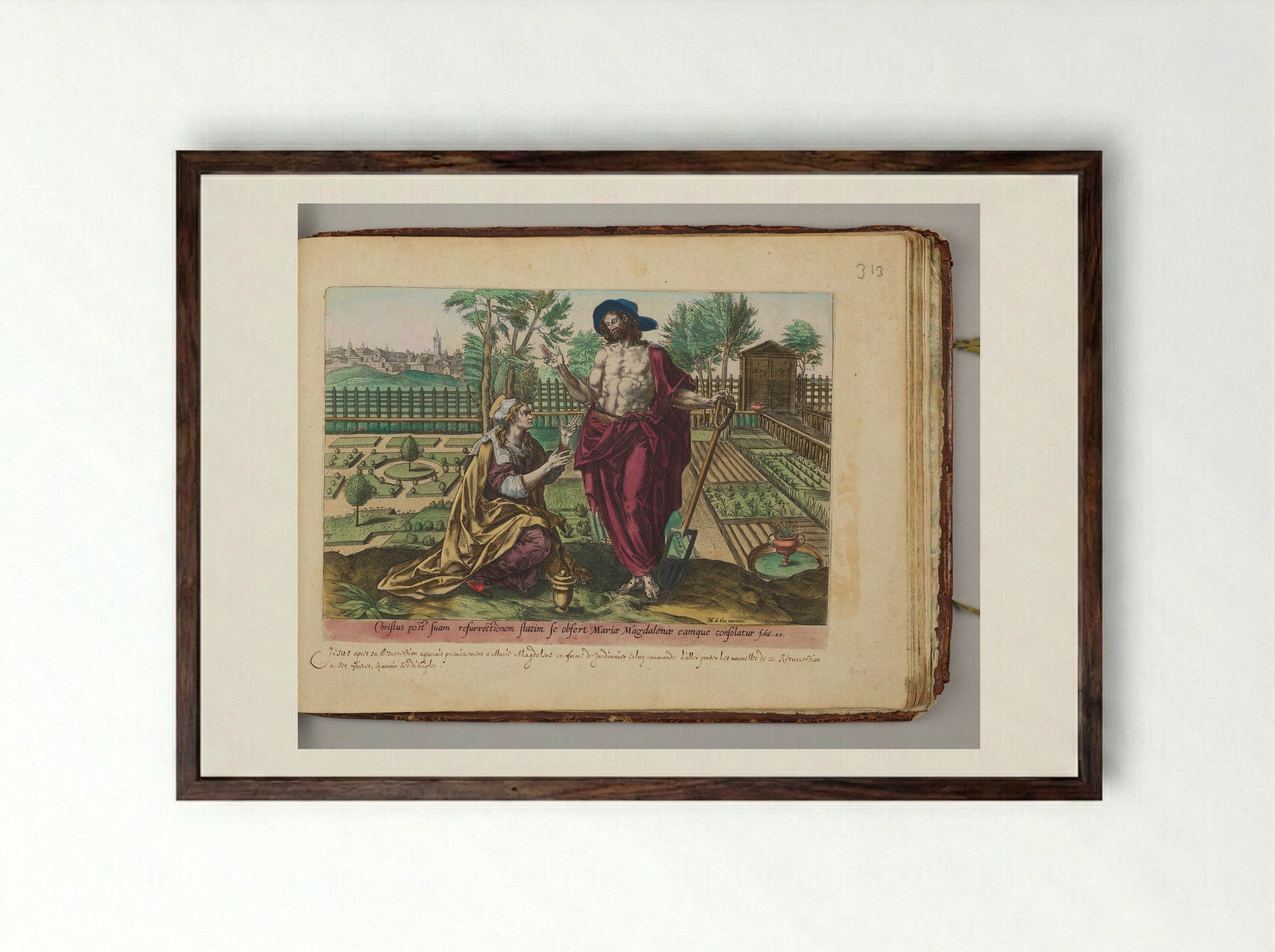 Noli Me Tangere - Gerard de Jode - Framed Print Dark Wood