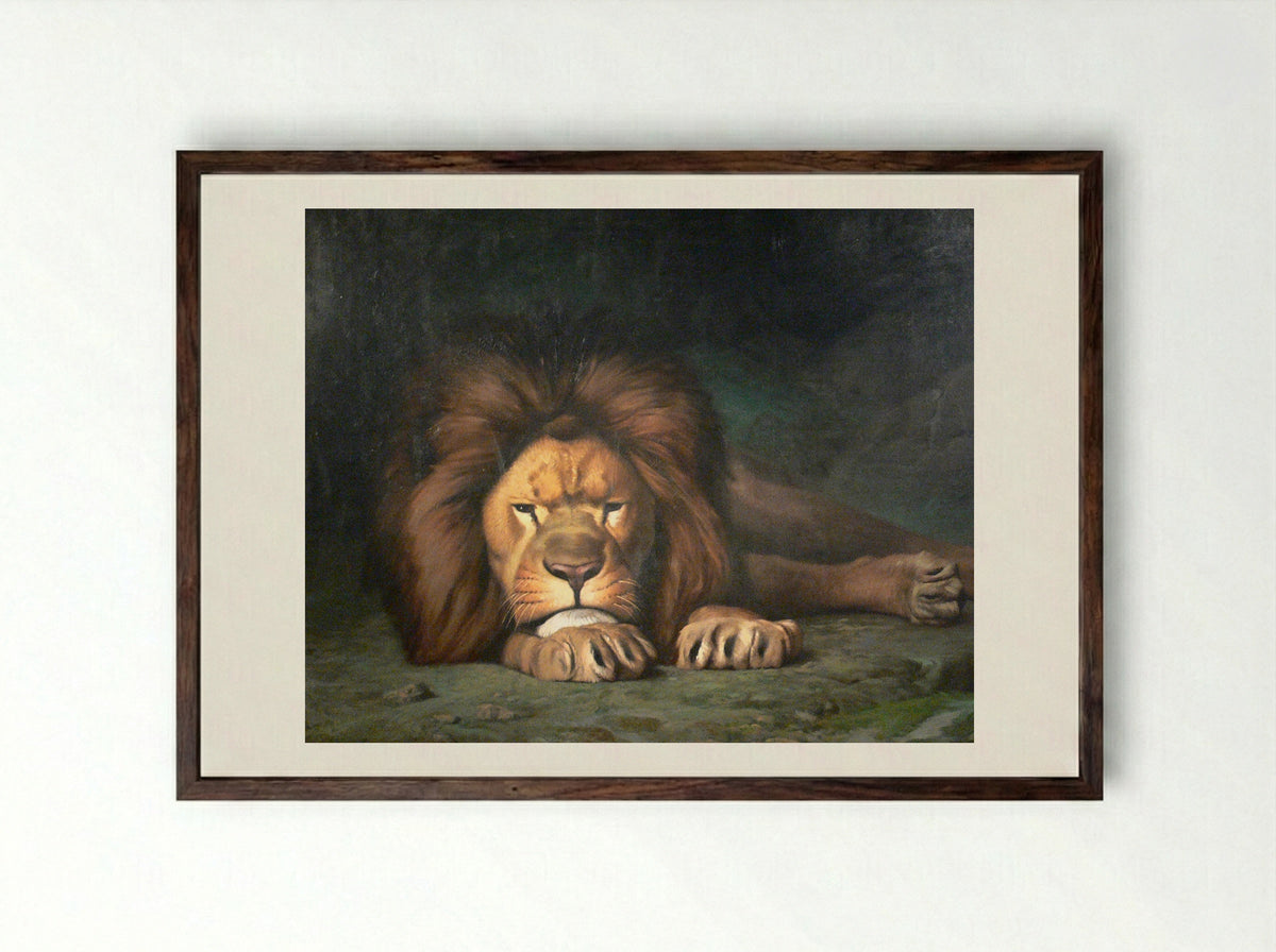 Nominor Leo - Jean-Léon Gérôme - Framed Print Dark Wood