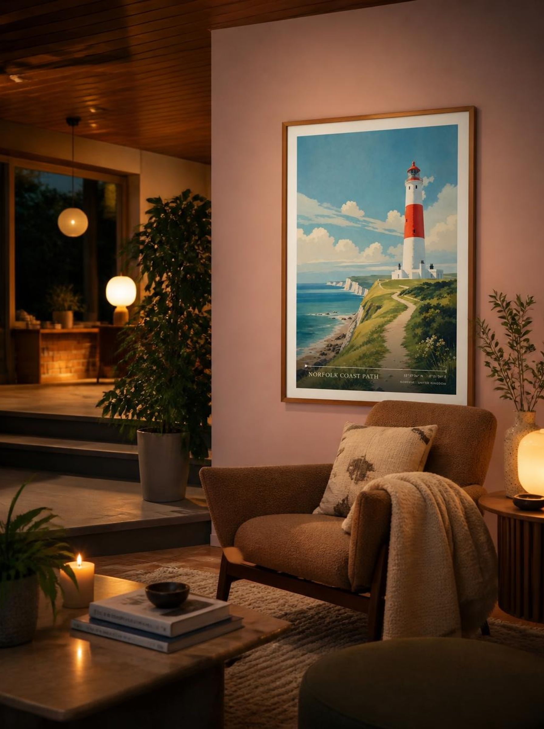Norfolk Coast Path United Kingdom Travel Poster - Lifestyle