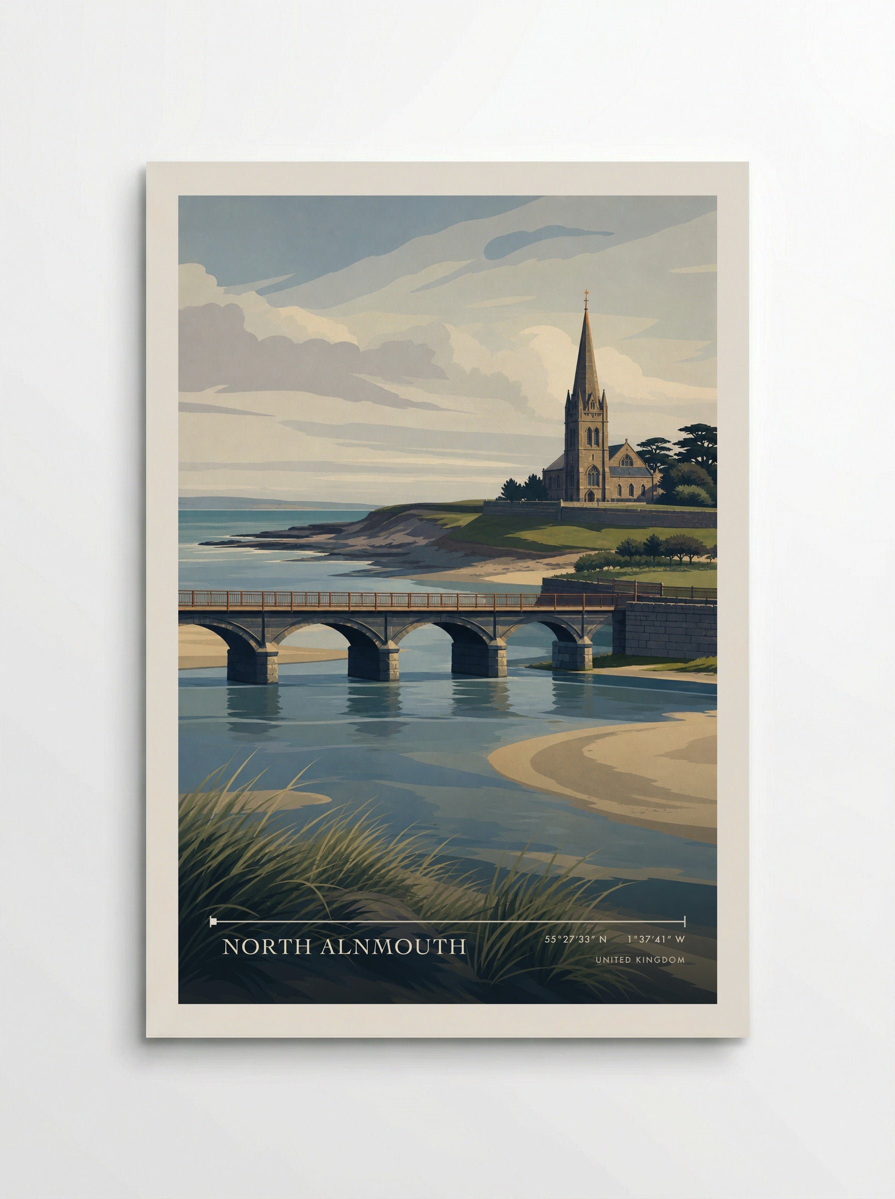 North Alnmouth United Kingdom Travel Poster - Poster
