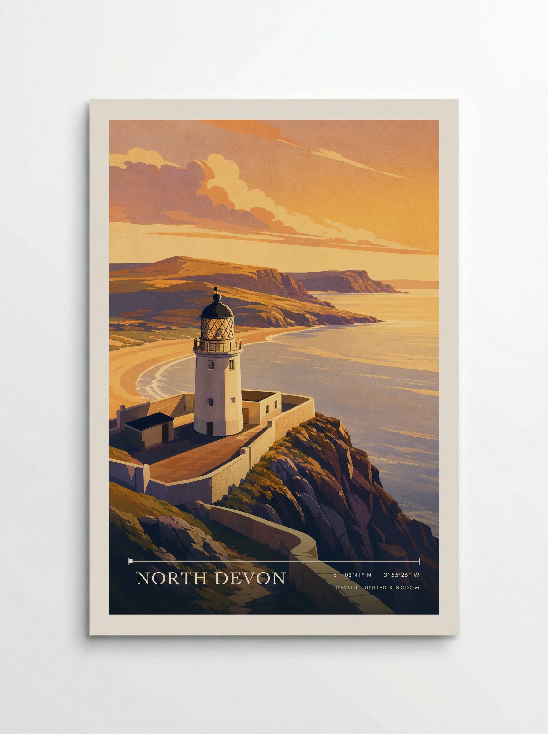 North Devon United Kingdom Travel Poster - Poster
