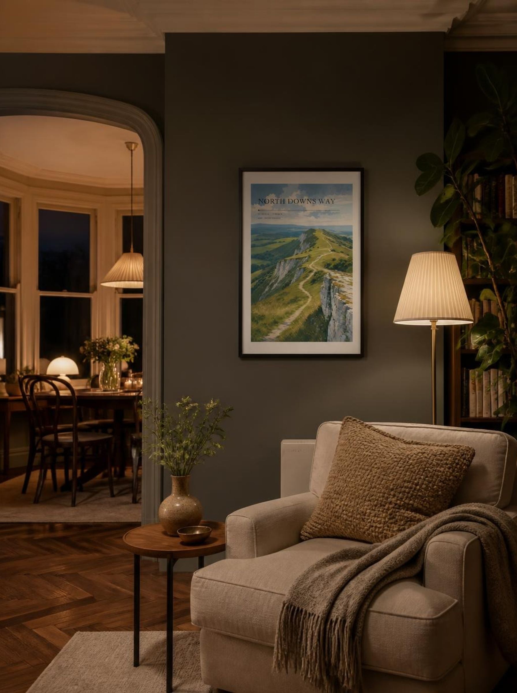 North Downs Way Kent United Kingdom Travel Poster - Lifestyle