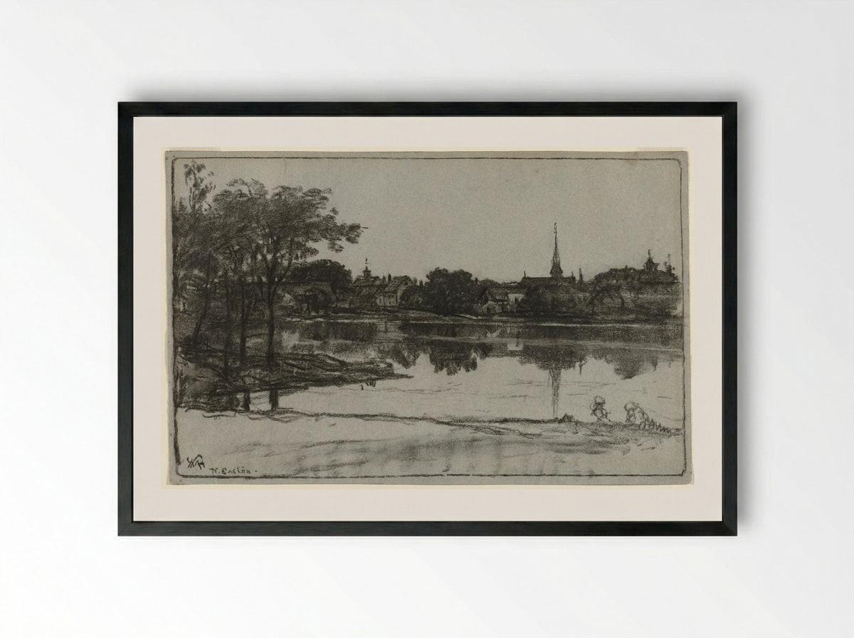 North Easton, Massachusetts - William Morris Hunt - Framed Print Black