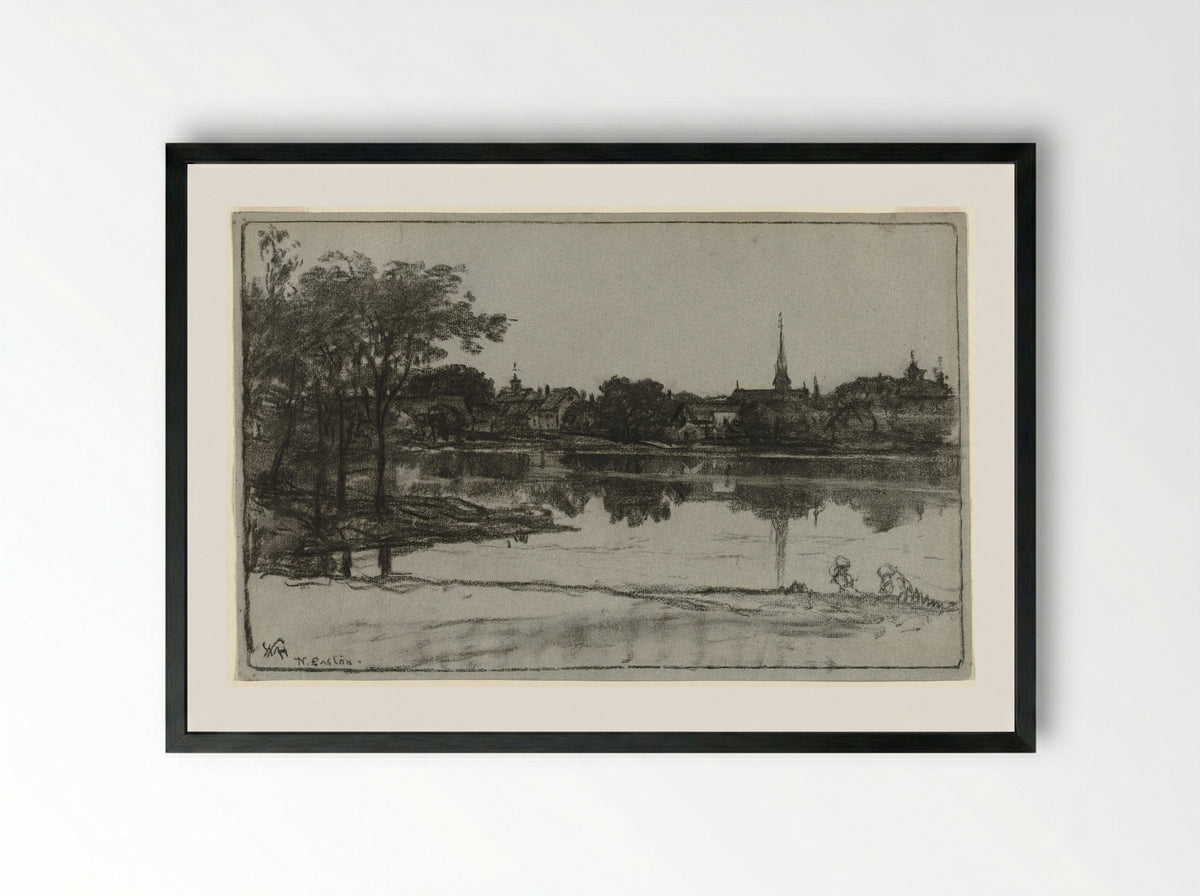 North Easton, Massachusetts - William Morris Hunt - Framed Print Black