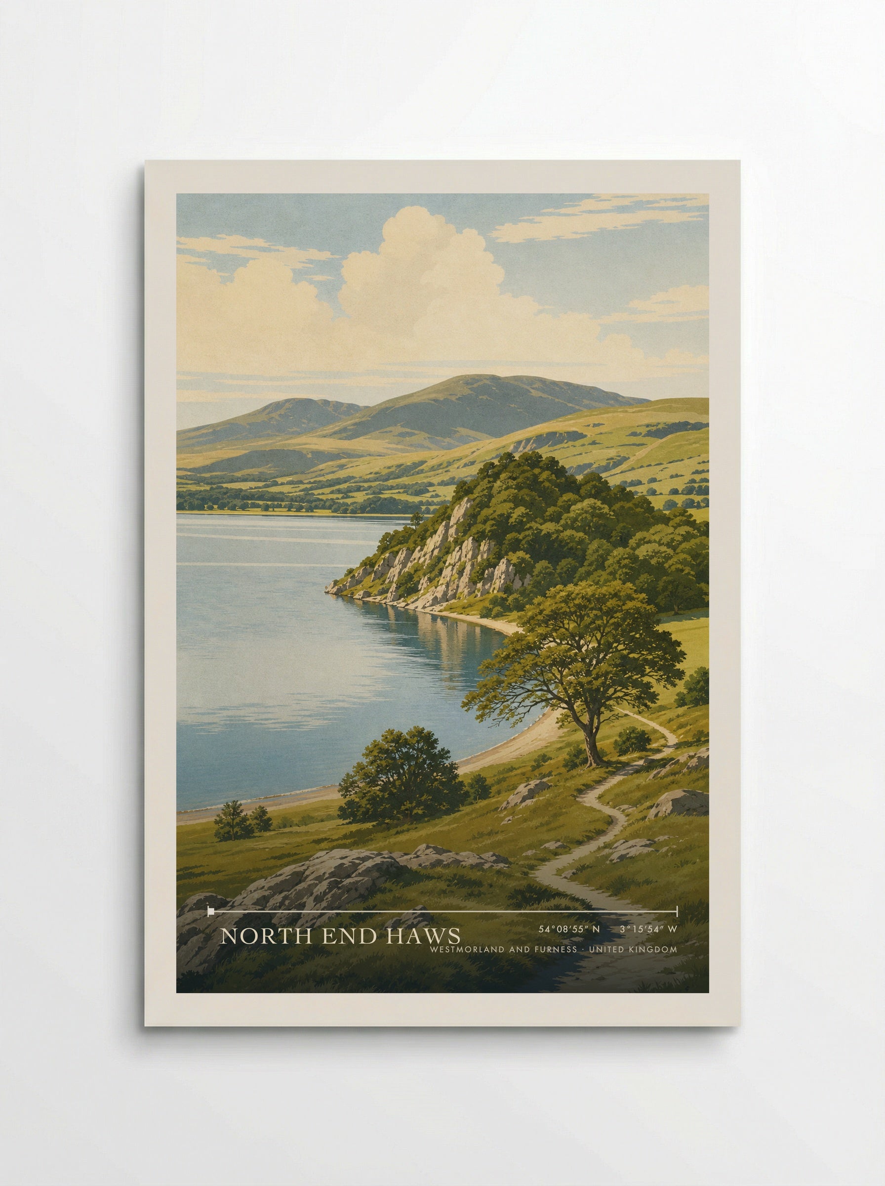 North End Haws Westmorland and Furness United Kingdom Travel Poster - Poster