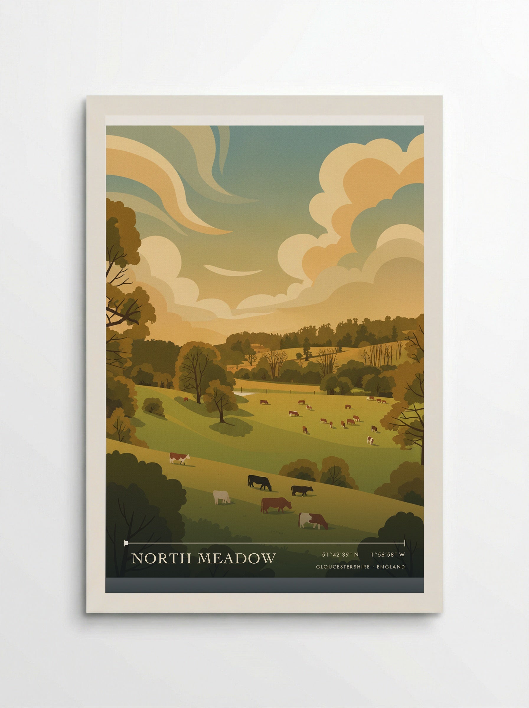 North Meadow Gloucestershire England Travel Poster - Poster